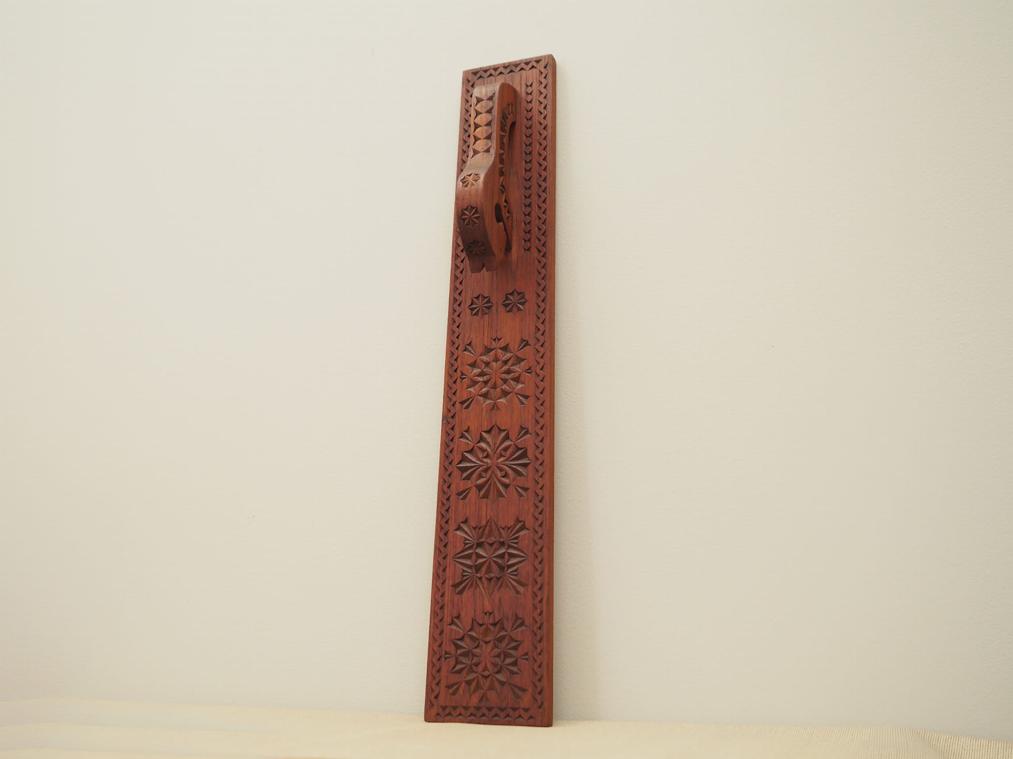 Vintage wall decoration wood brown 1970s