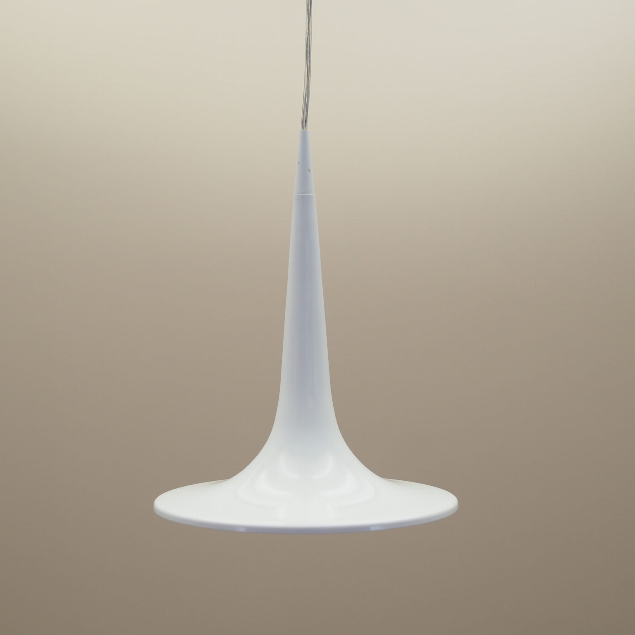 Vintage Pendant Lamp Metal White 1970s