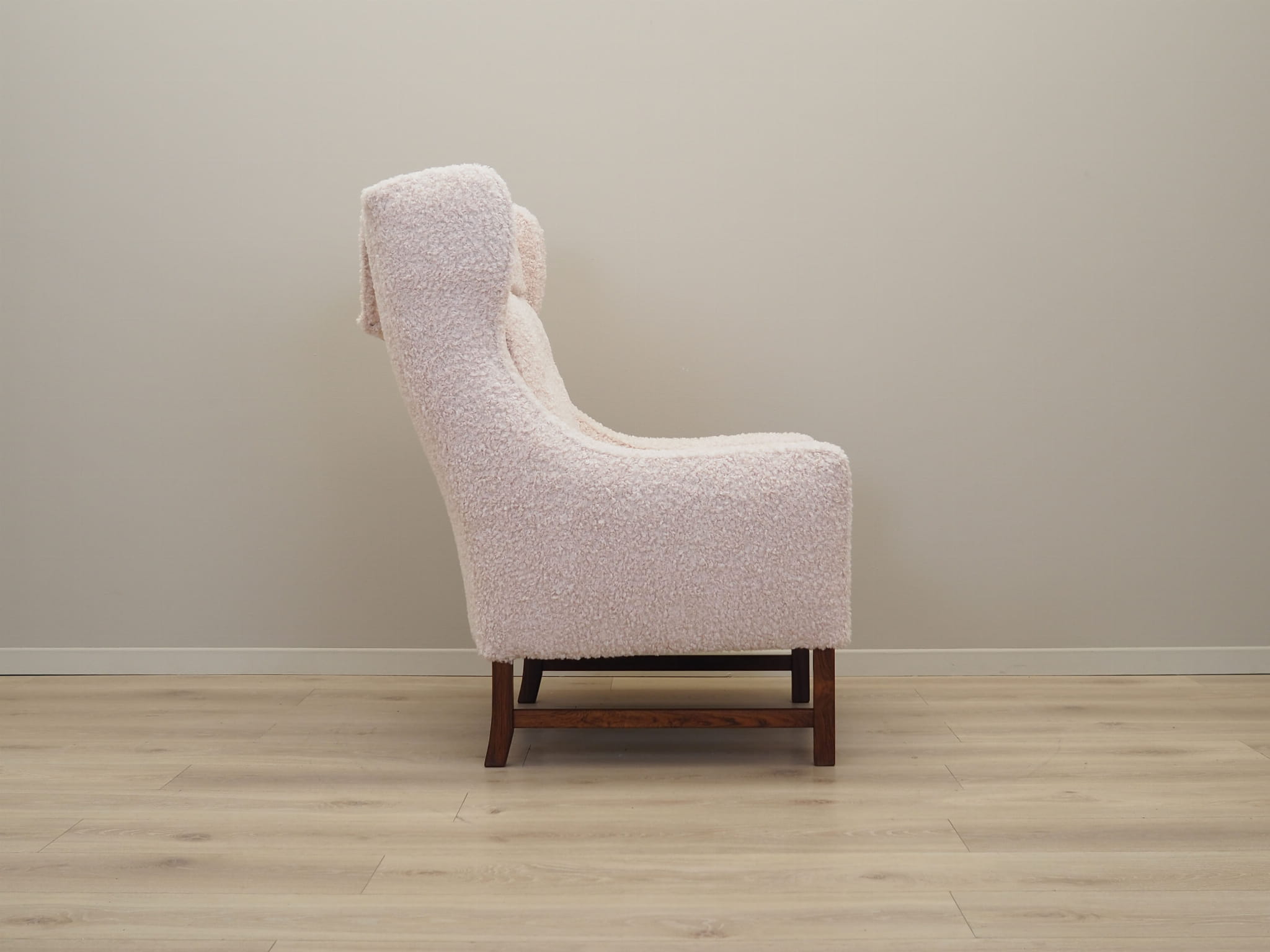 Chair Textile Wood Cream 1970s