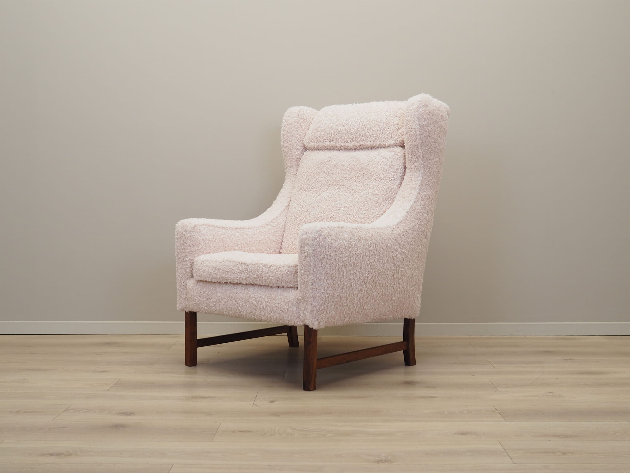 Chair Textile Wood Cream 1970s