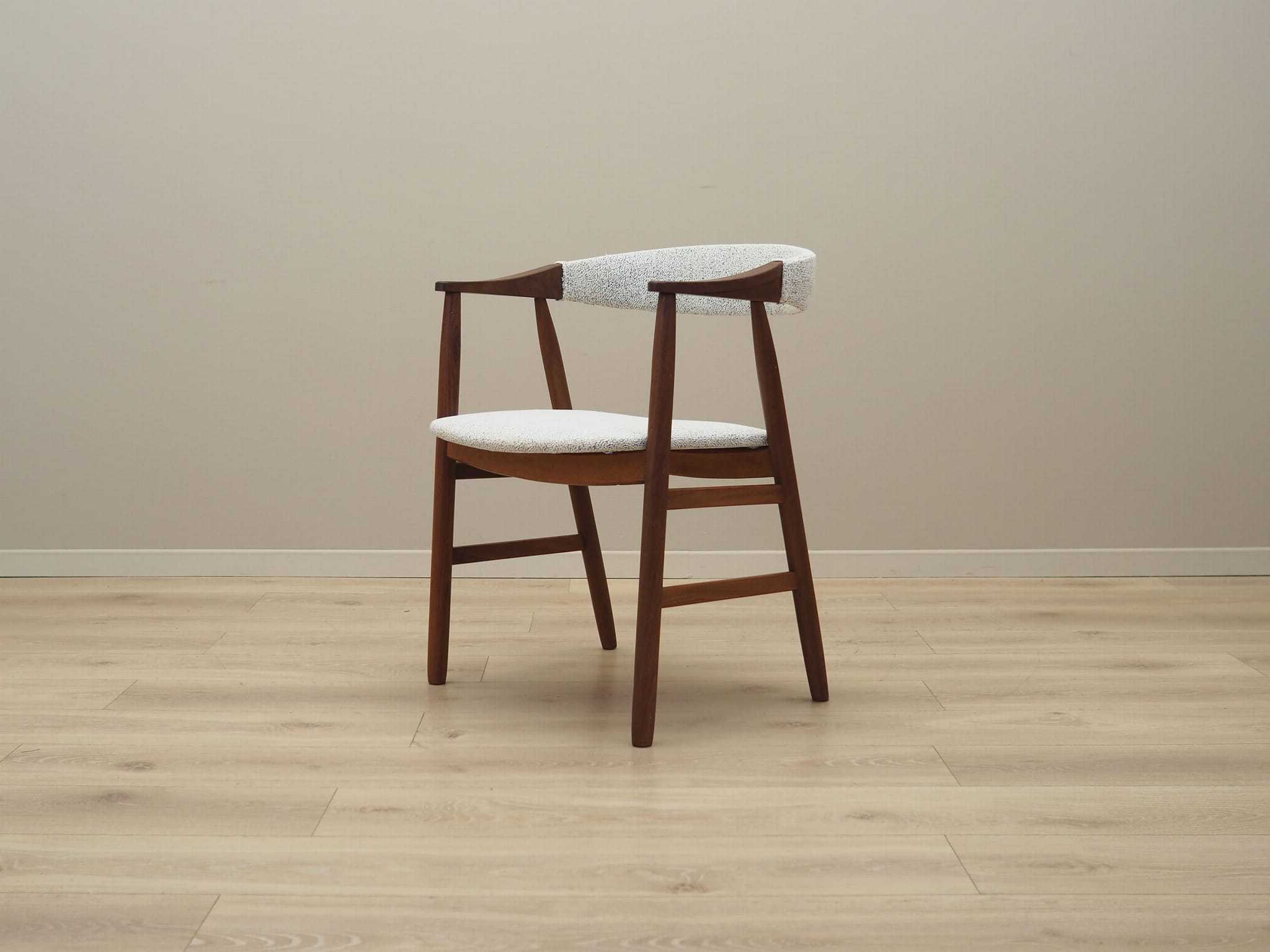 Vintage Armchair Teak White 1970s