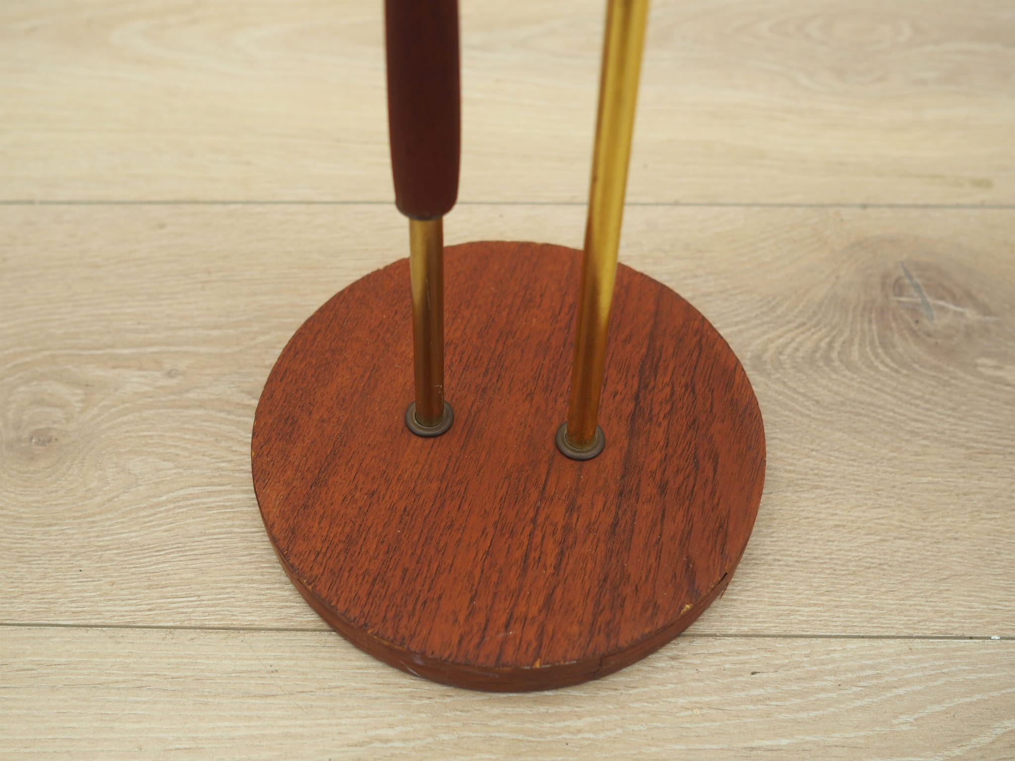 Vintage Ashtray Teak Wood Metal Brown 1970s