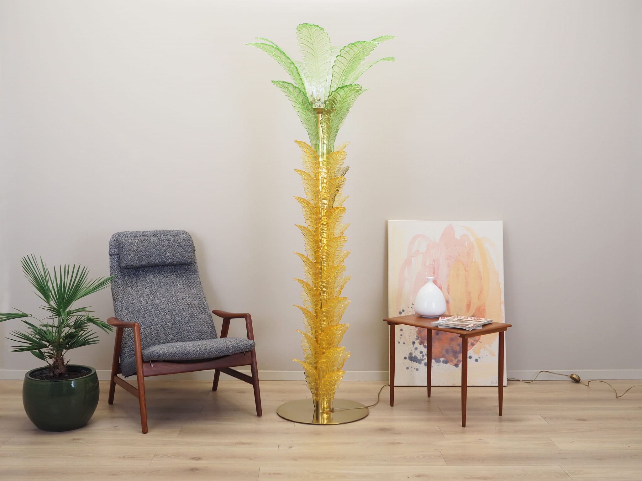 Vintage Floor Lamp Murano Glass Multicolored 1970s