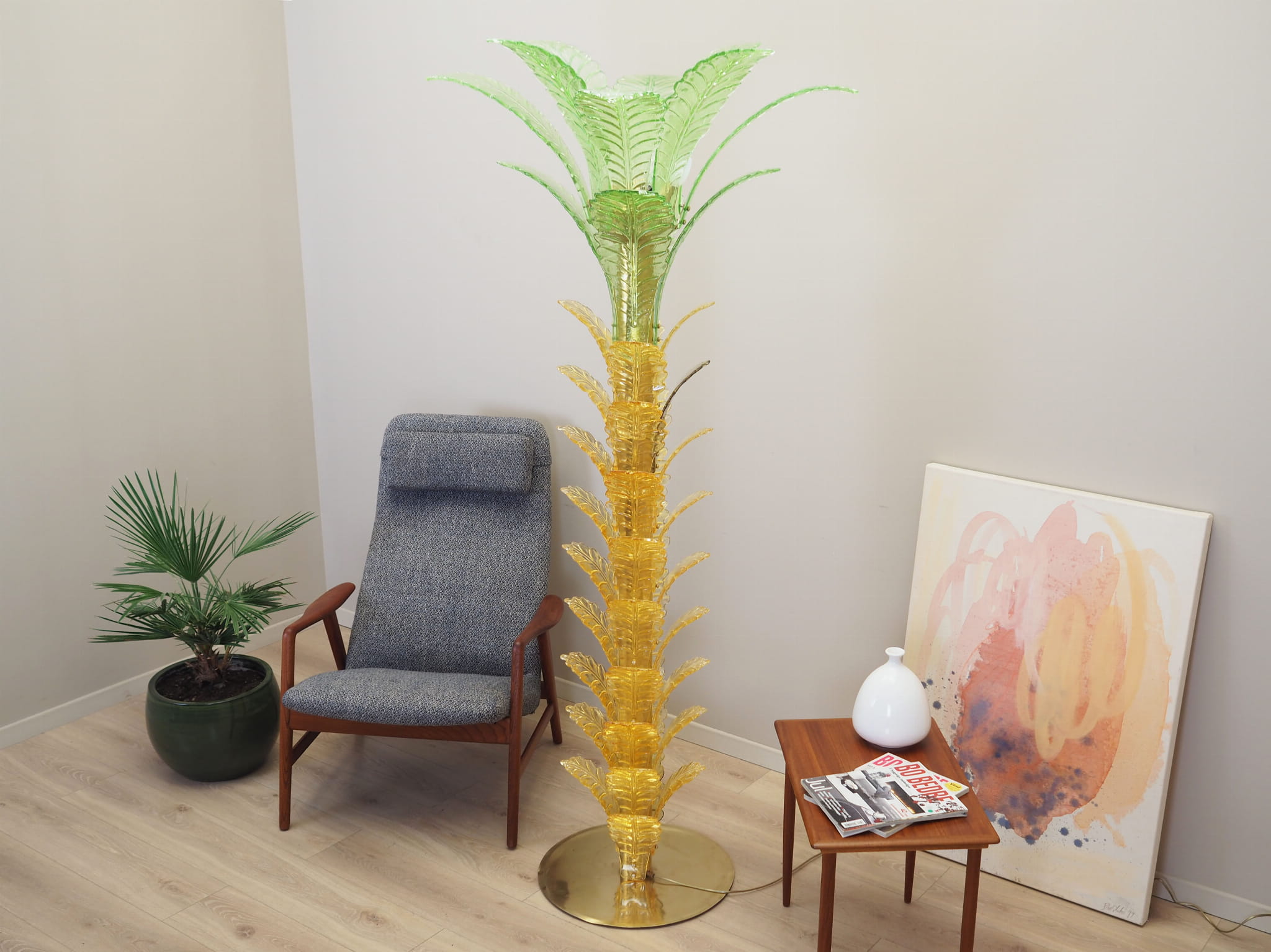 Vintage Floor Lamp Murano Glass Multicolored 1970s