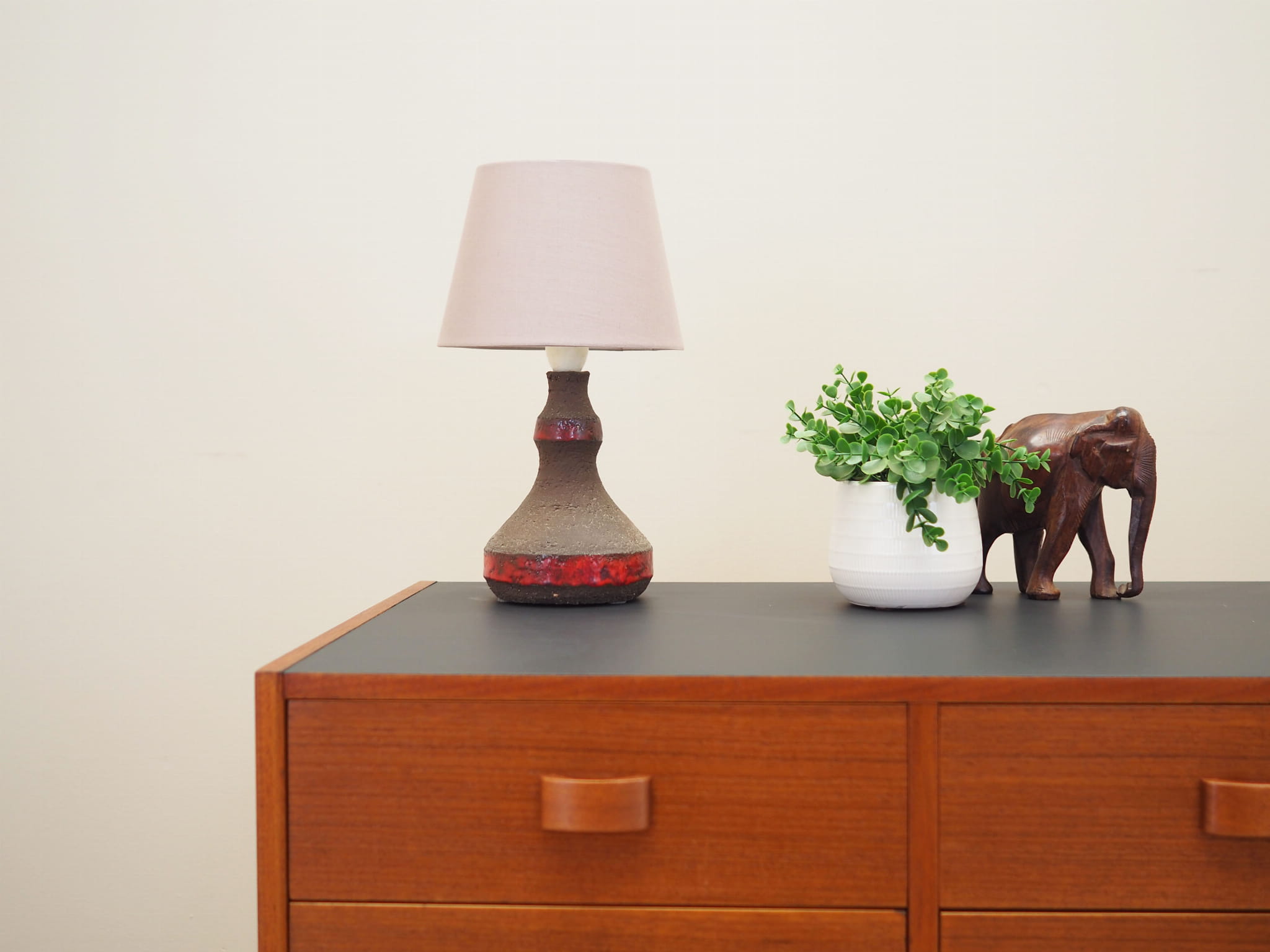 Vintage table lamp ceramic multicoloured 1960s