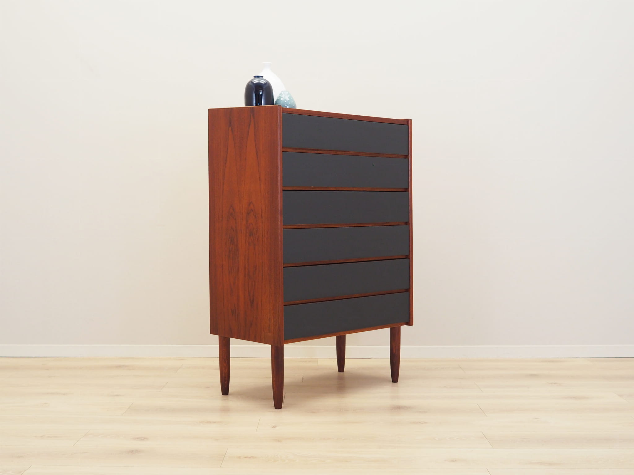 Vintage chest of drawers Teak wood Brown 1970s
