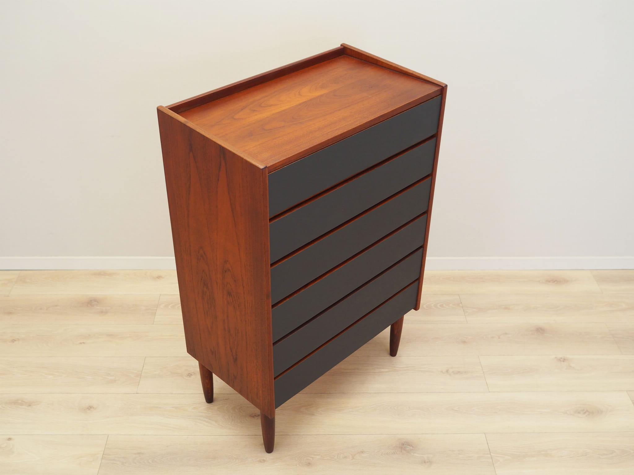 Vintage chest of drawers Teak wood Brown 1970s
