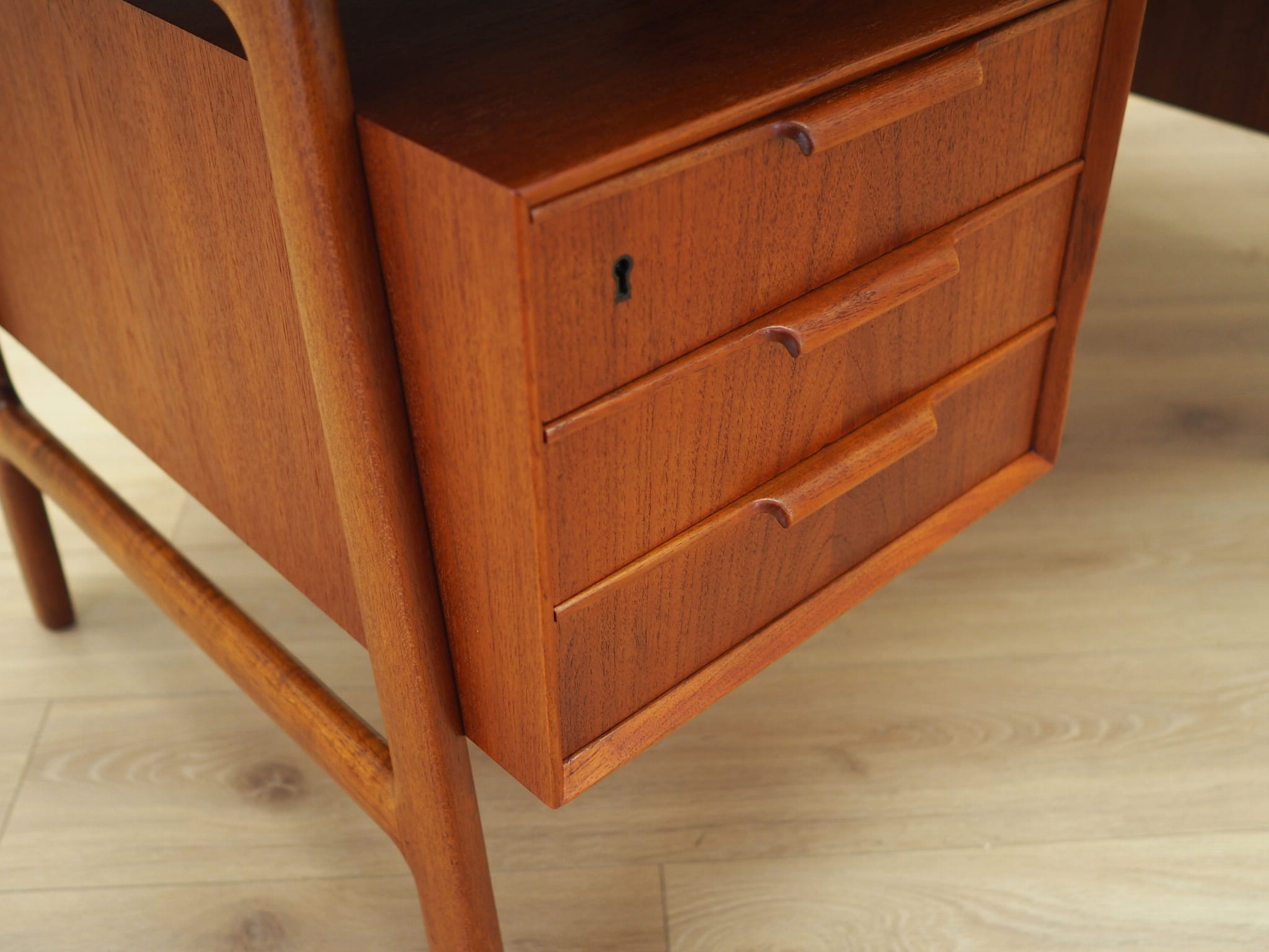 Vintage desk teak brown 1970s