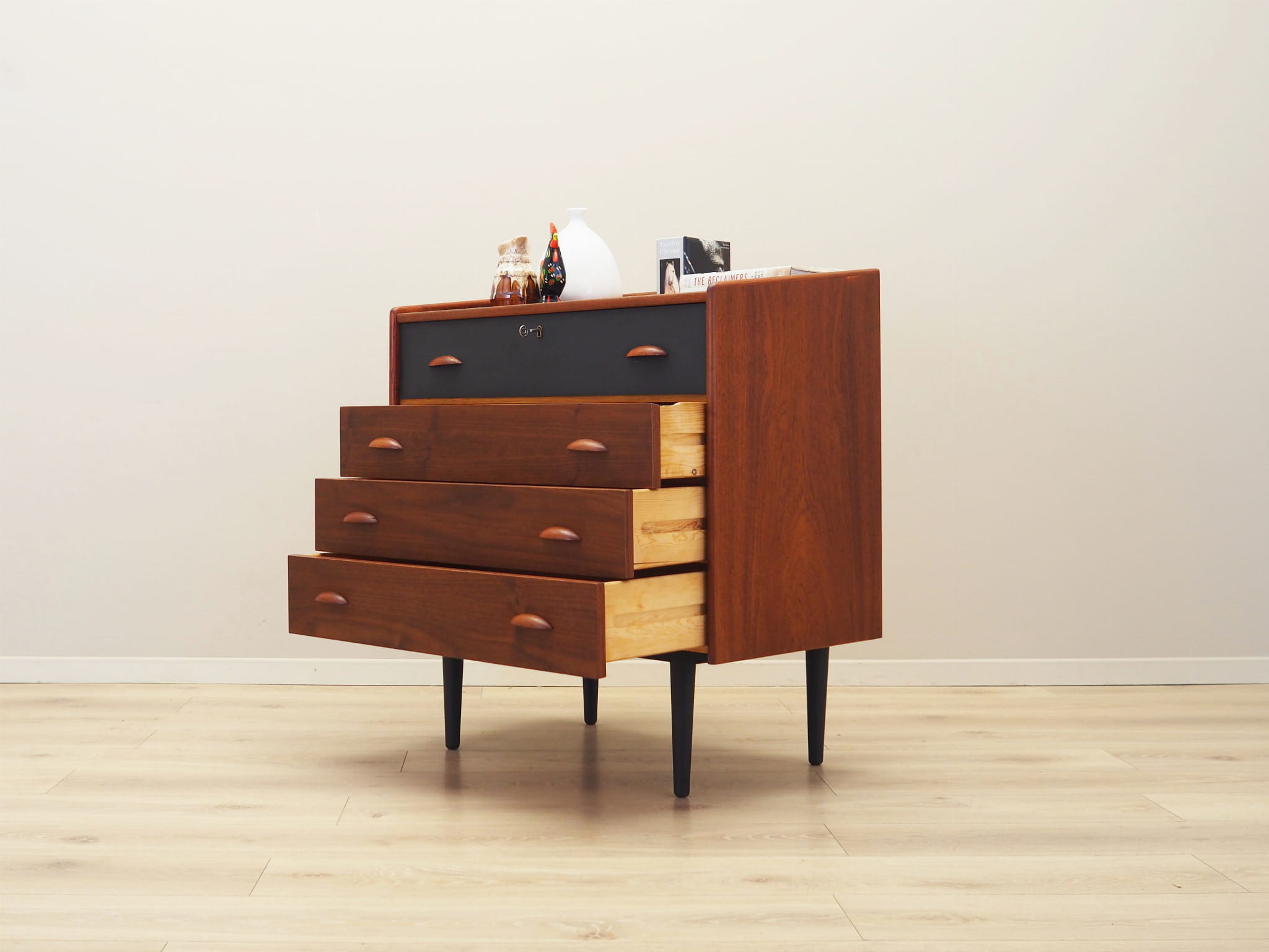 Vintage Chest of Drawers Teak Wood Brown 1970s