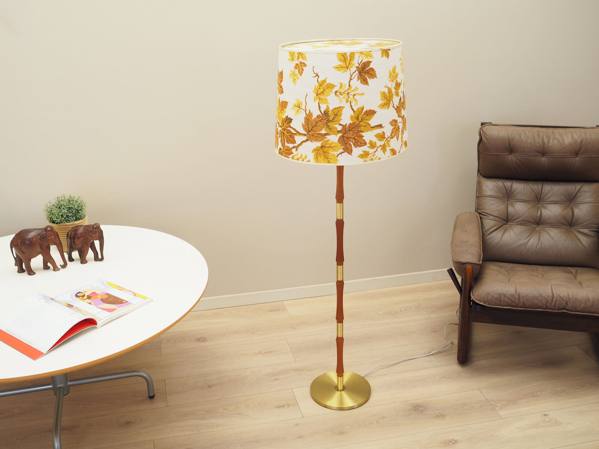 Floor lamp wood metal multicolor 1970s