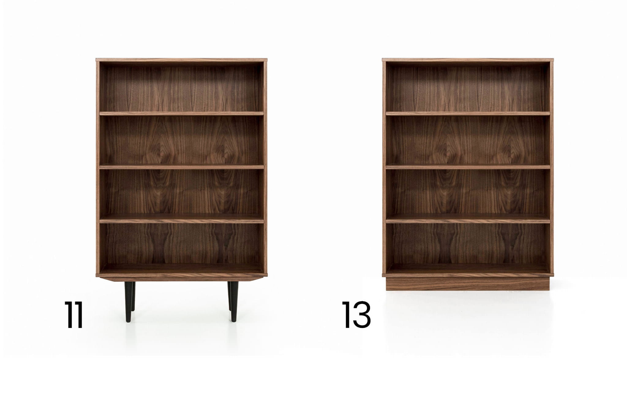 Bücherregal Amerikanisches Nussbaumholz Optik Braun