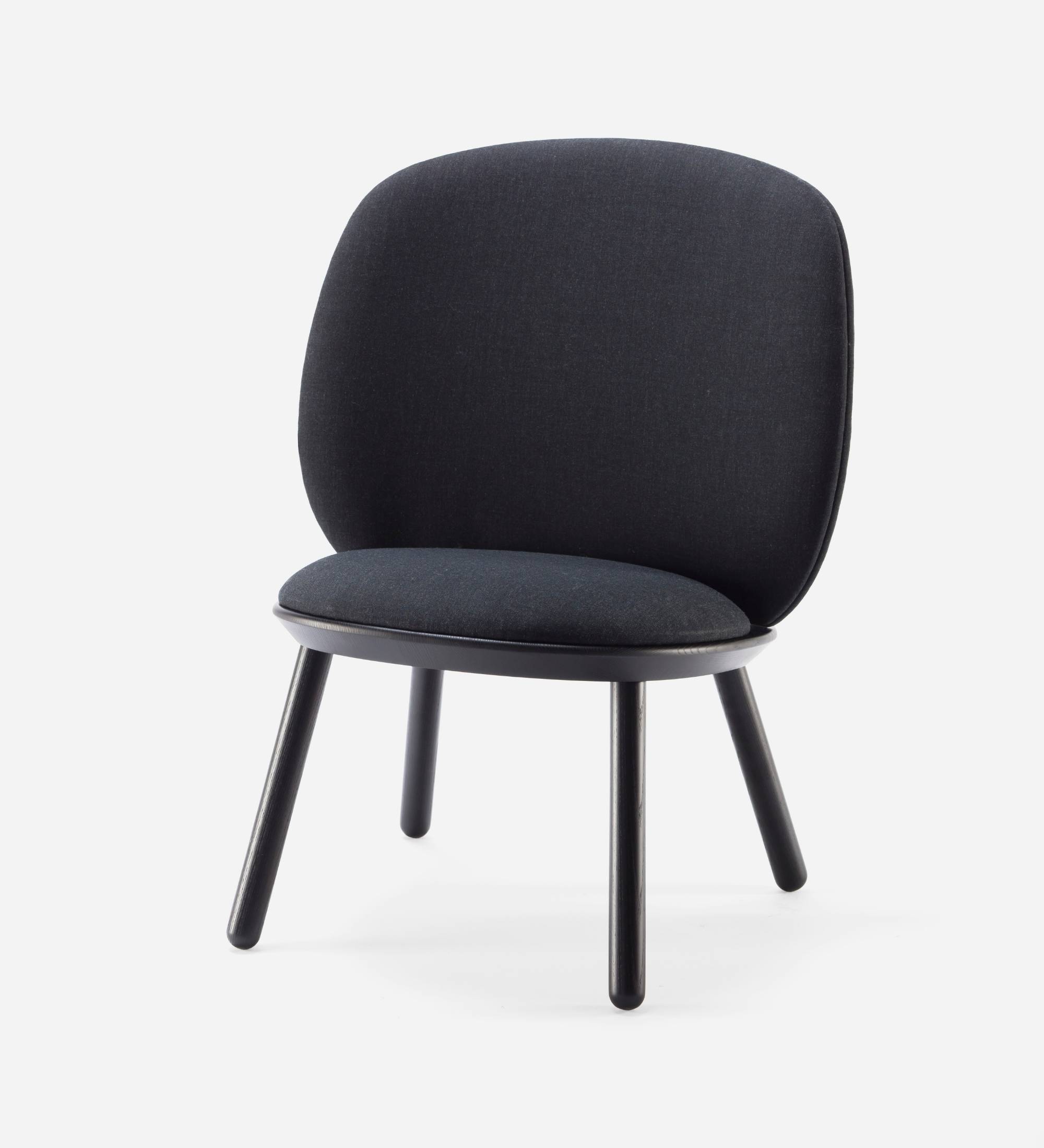 Naïve Loungestuhl Eschenholz Stoff Grau
