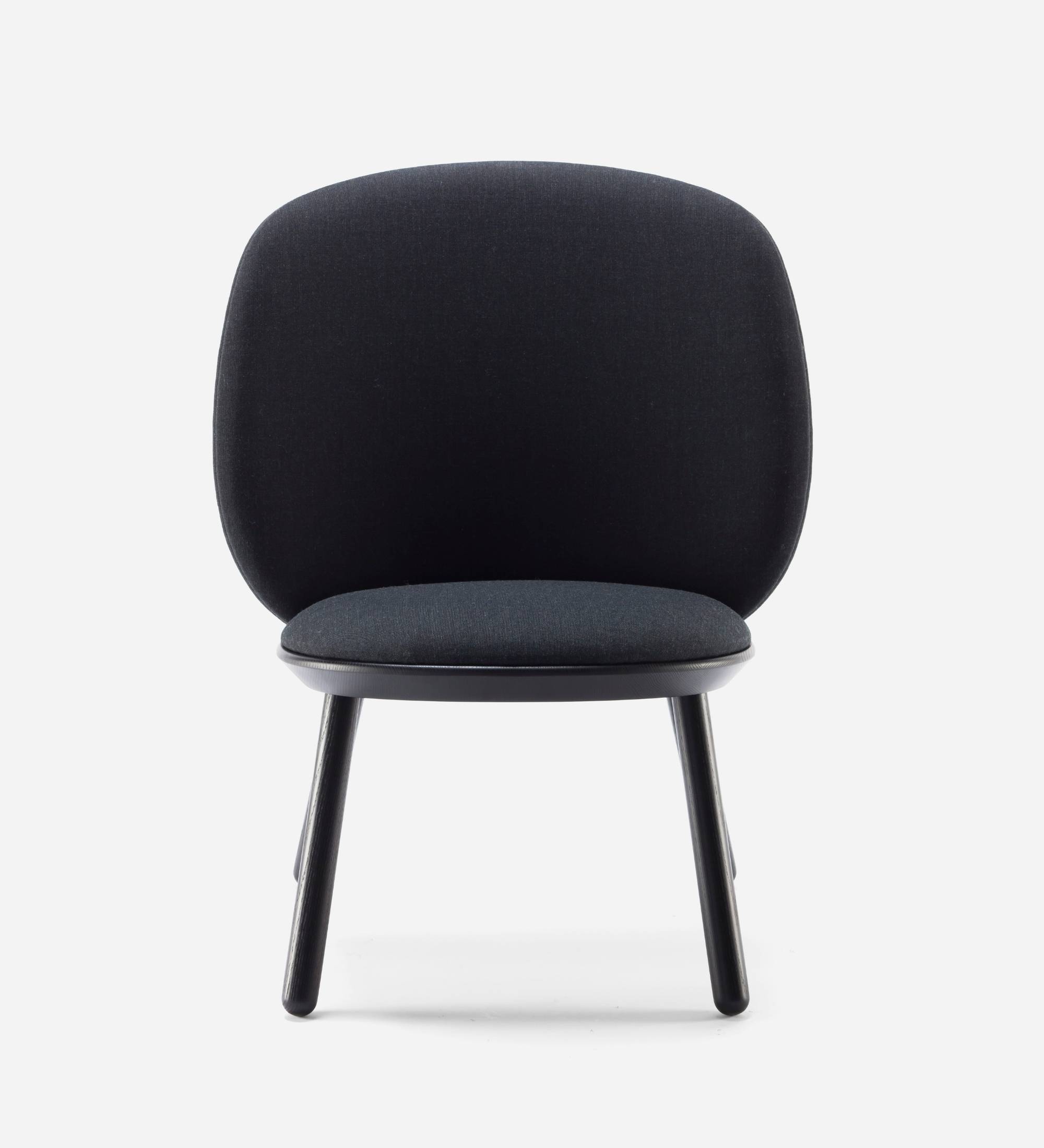 Naïve Loungestuhl Eschenholz Stoff Grau