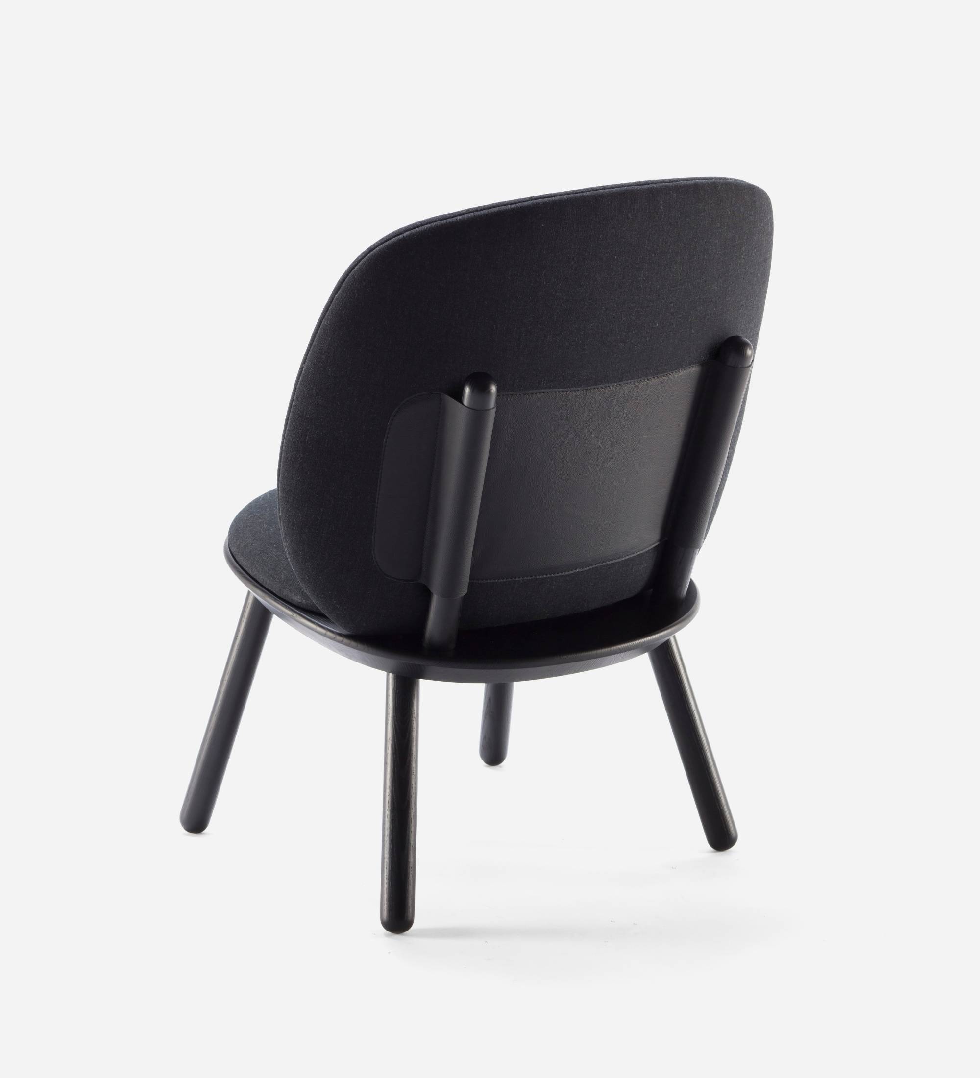 Naïve Loungestuhl Eschenholz Stoff Grau