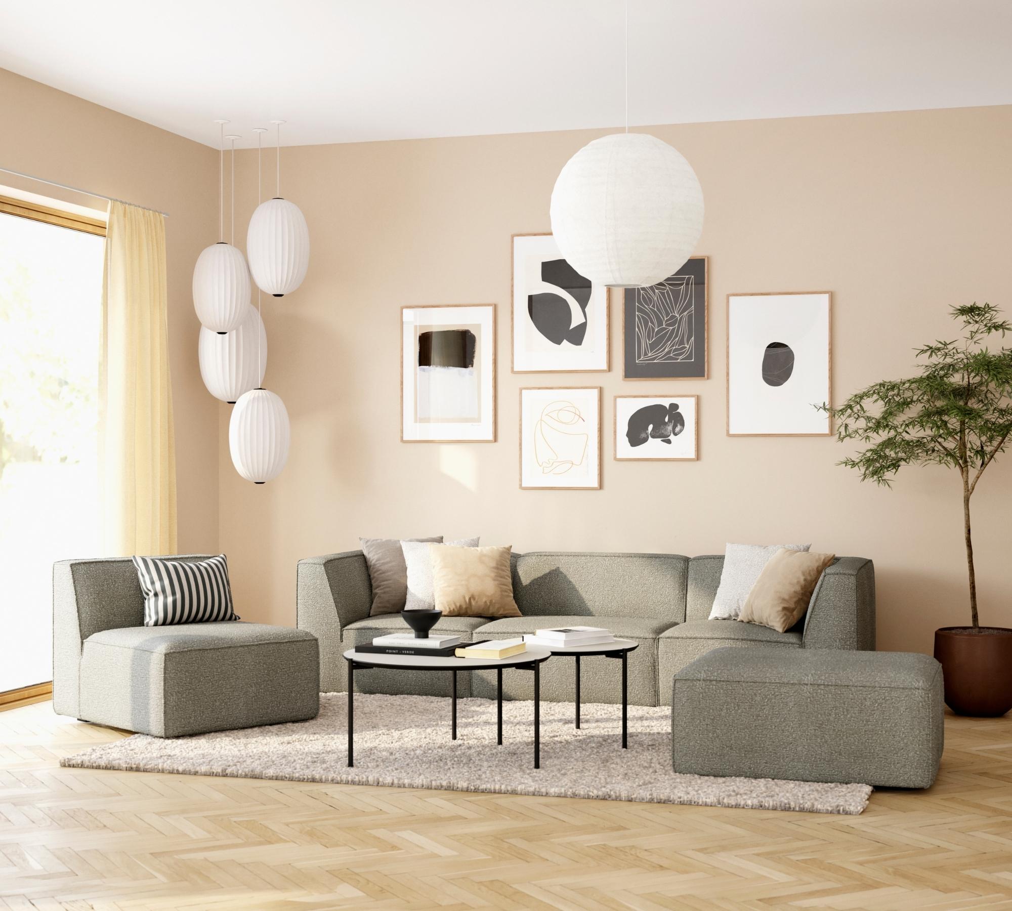 Dane 1-Seater Module Maya Warm Grey