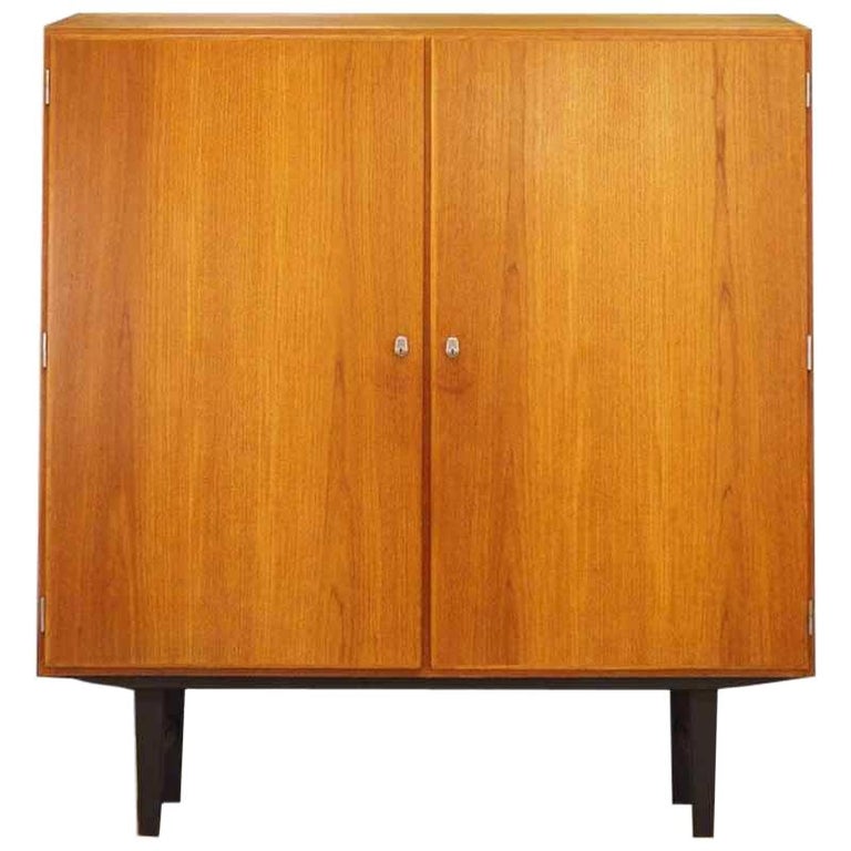 Vintage cabinet teak wood beige 1970s