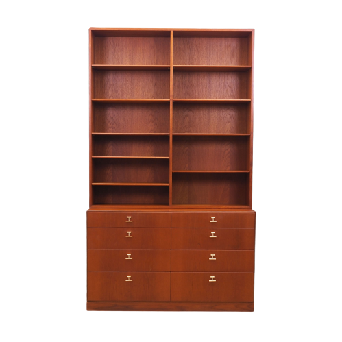 Vintage Bookshelf Teak Brown 1960s