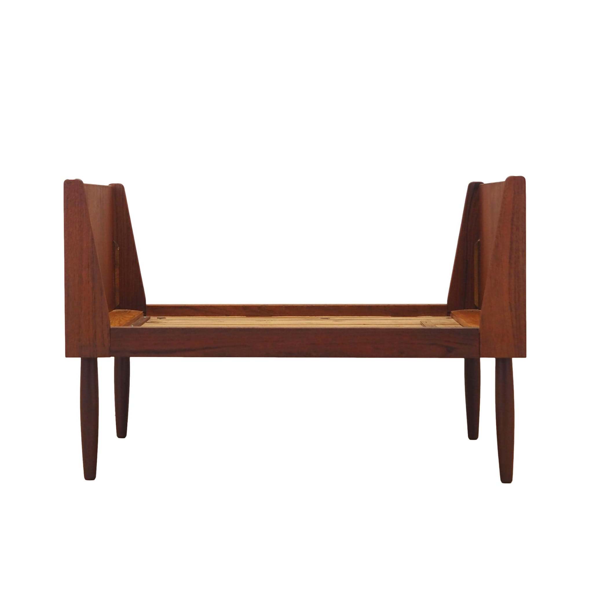 Letto vintage in legno di teak marrone anni '70