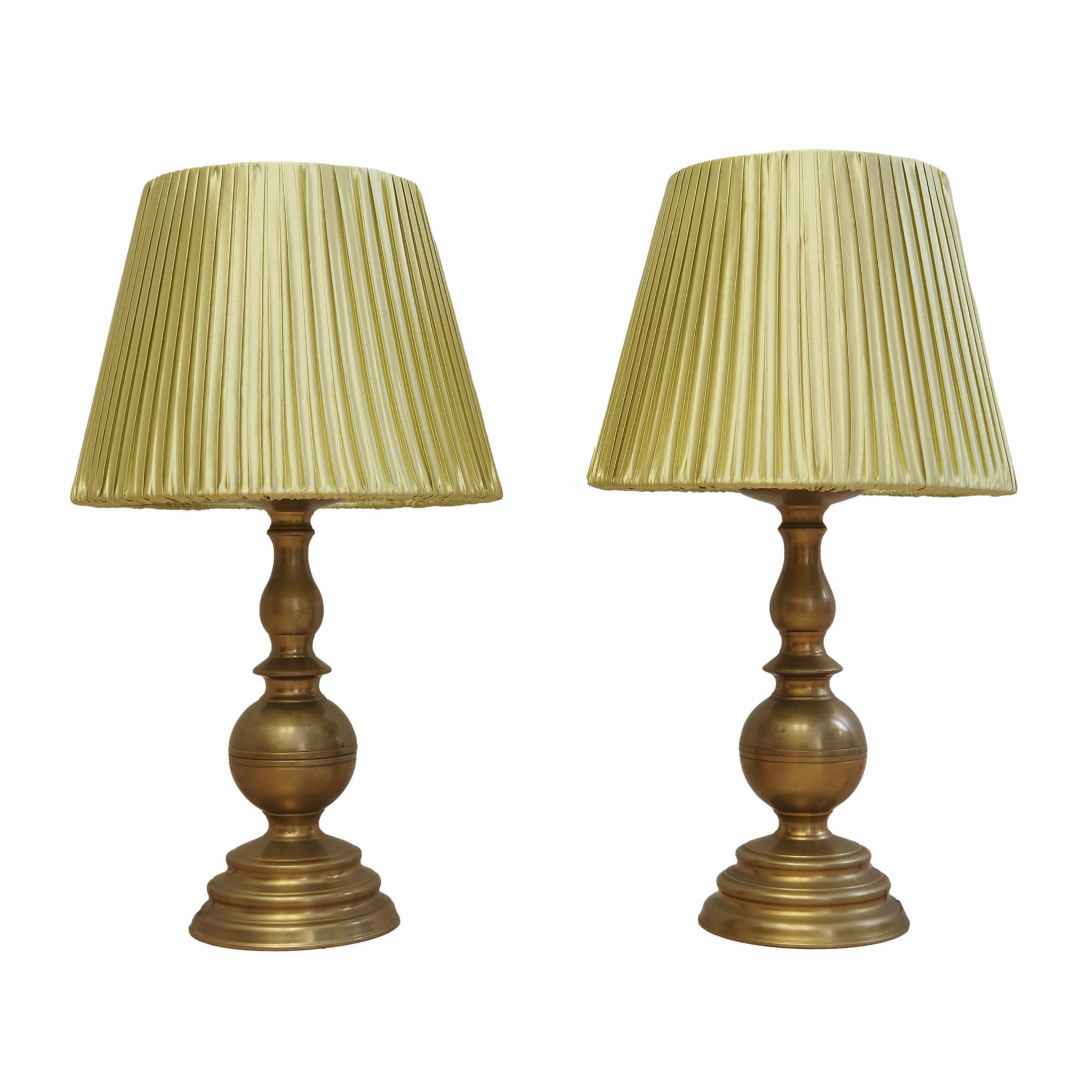 2x Vintage Metallo Tessuto Oro anni '70
