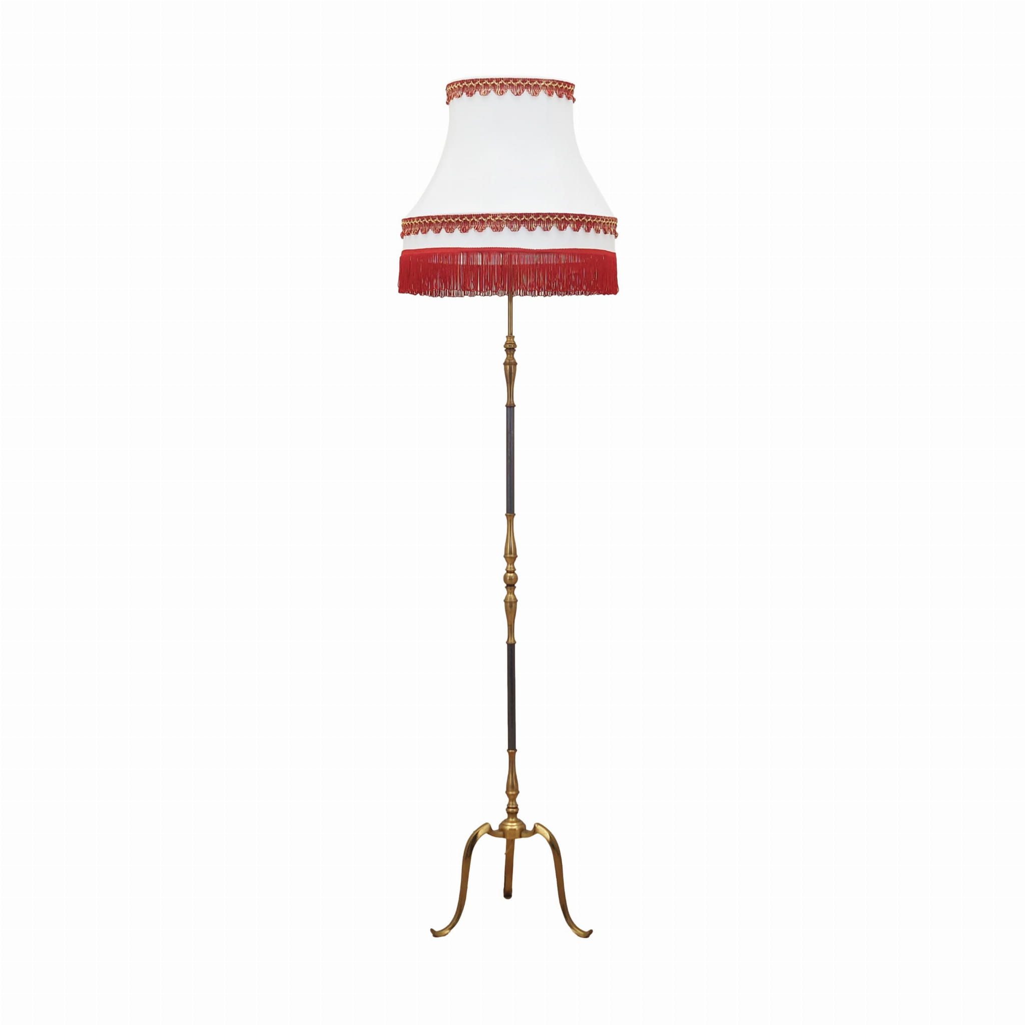 Vintage Lampada da terra Metallo Tessuto Multicolore Anni '70