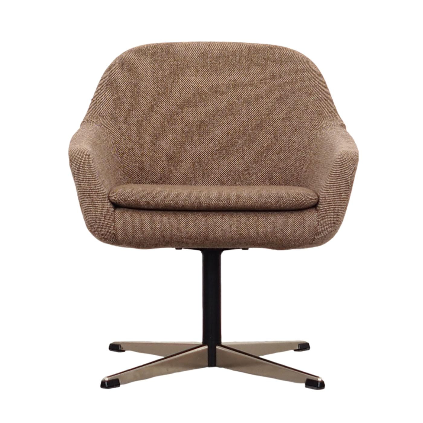 Vintage chair metal textile brown 1970s