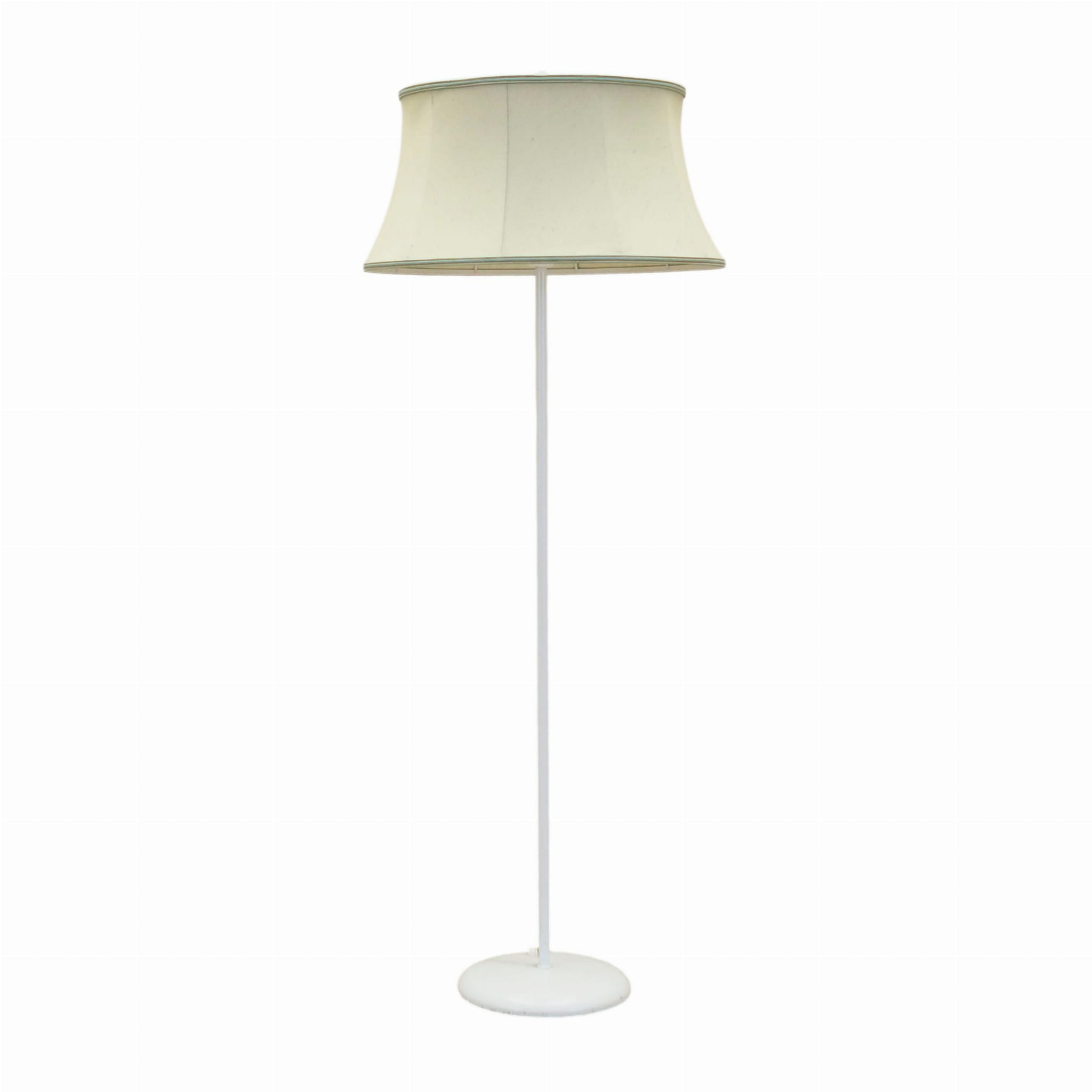 Vintage lampada da terra metallo tessuto verde anni '70