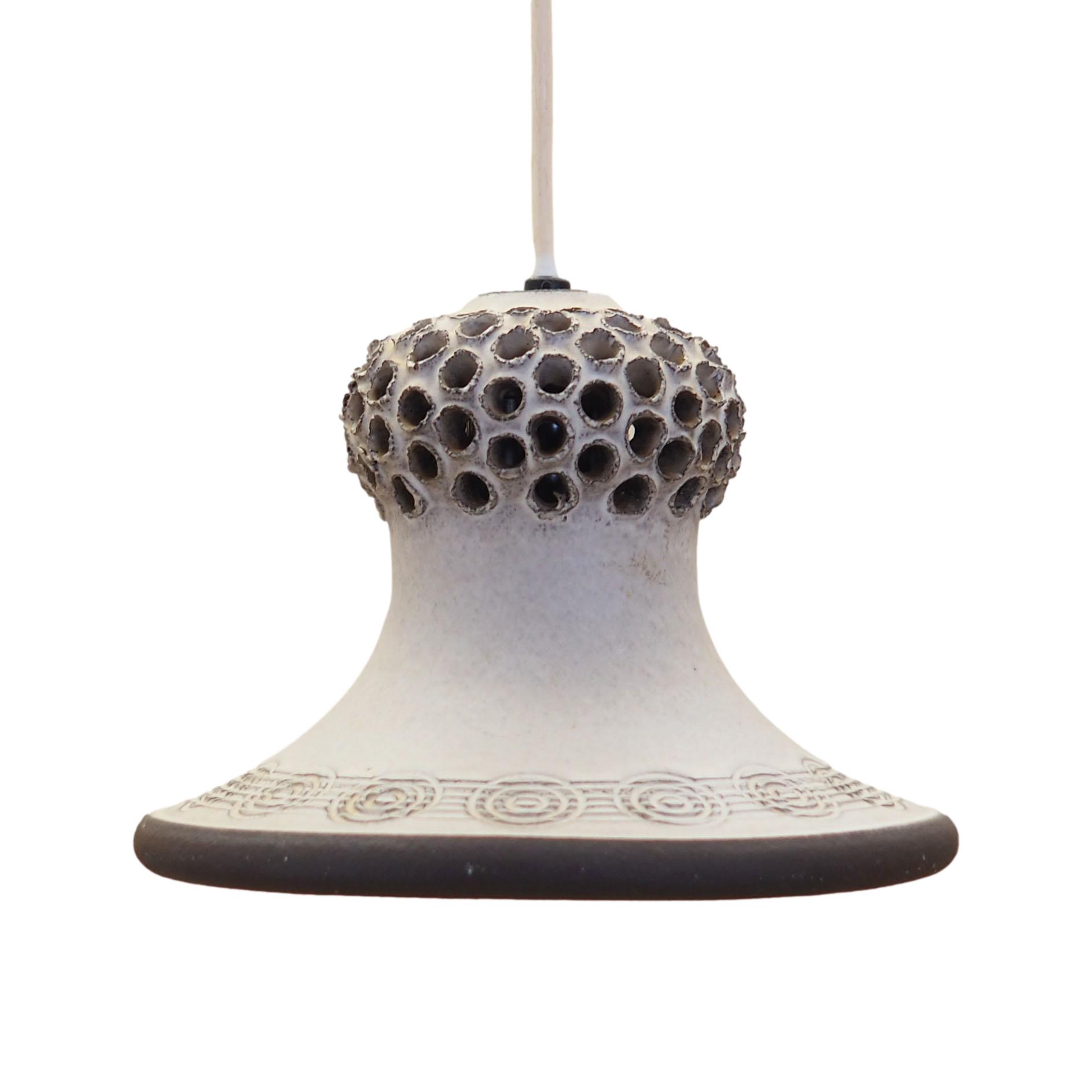 Vintage Lampada a sospensione Ceramica Bianco Anni '60