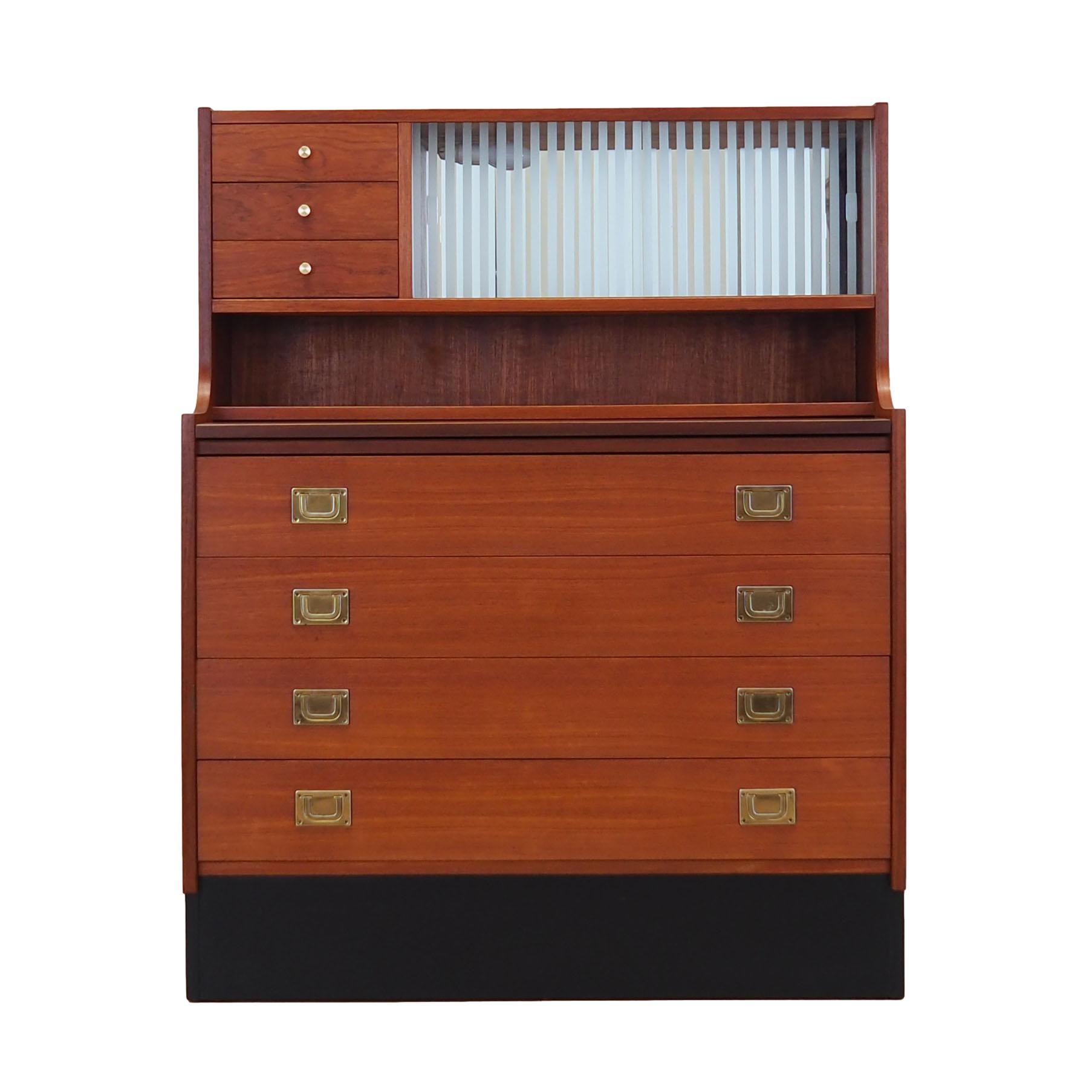 Vintage Secretary Teak Brown 1970s
