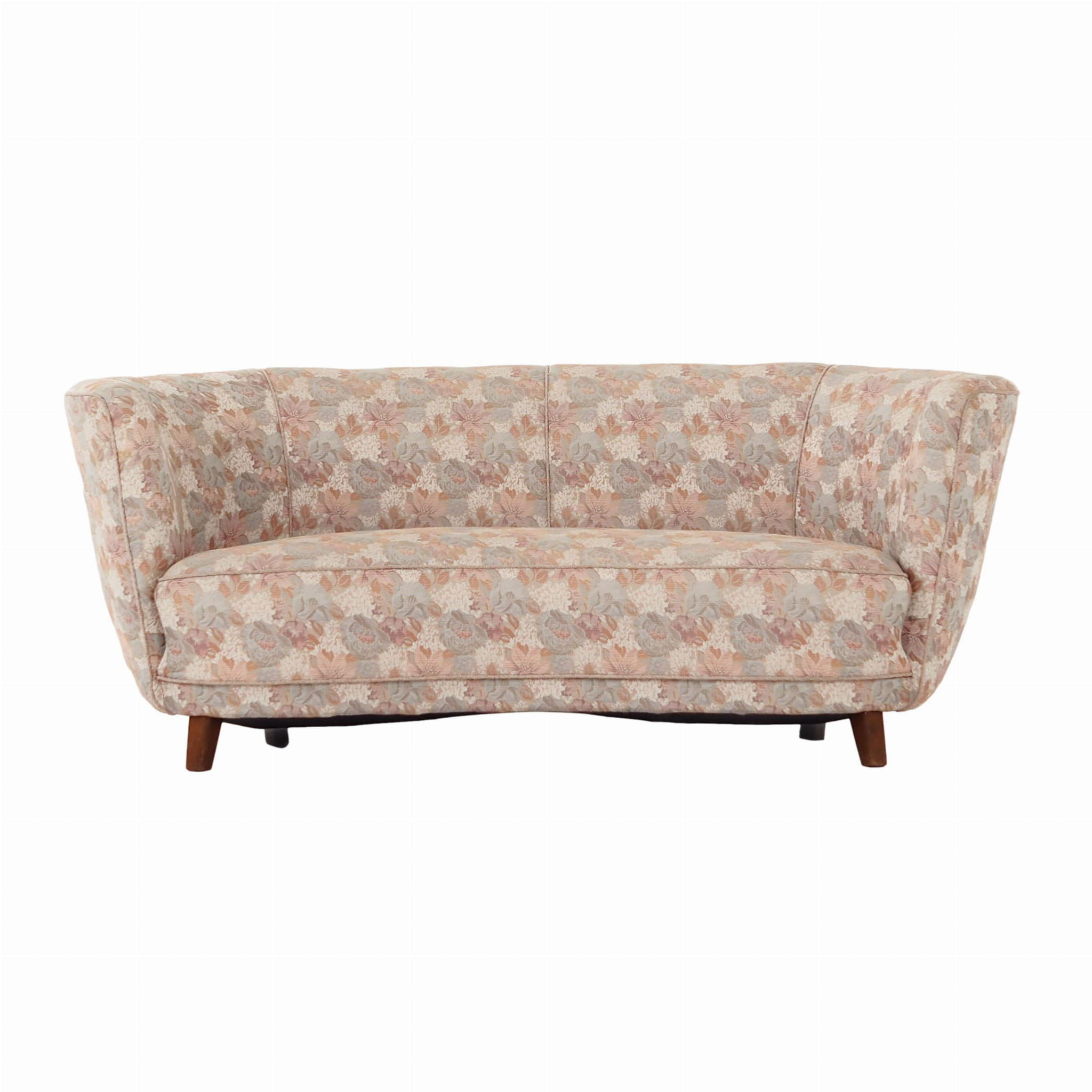 Vintage Sofa Beechwood Textile Multicolored 1970s