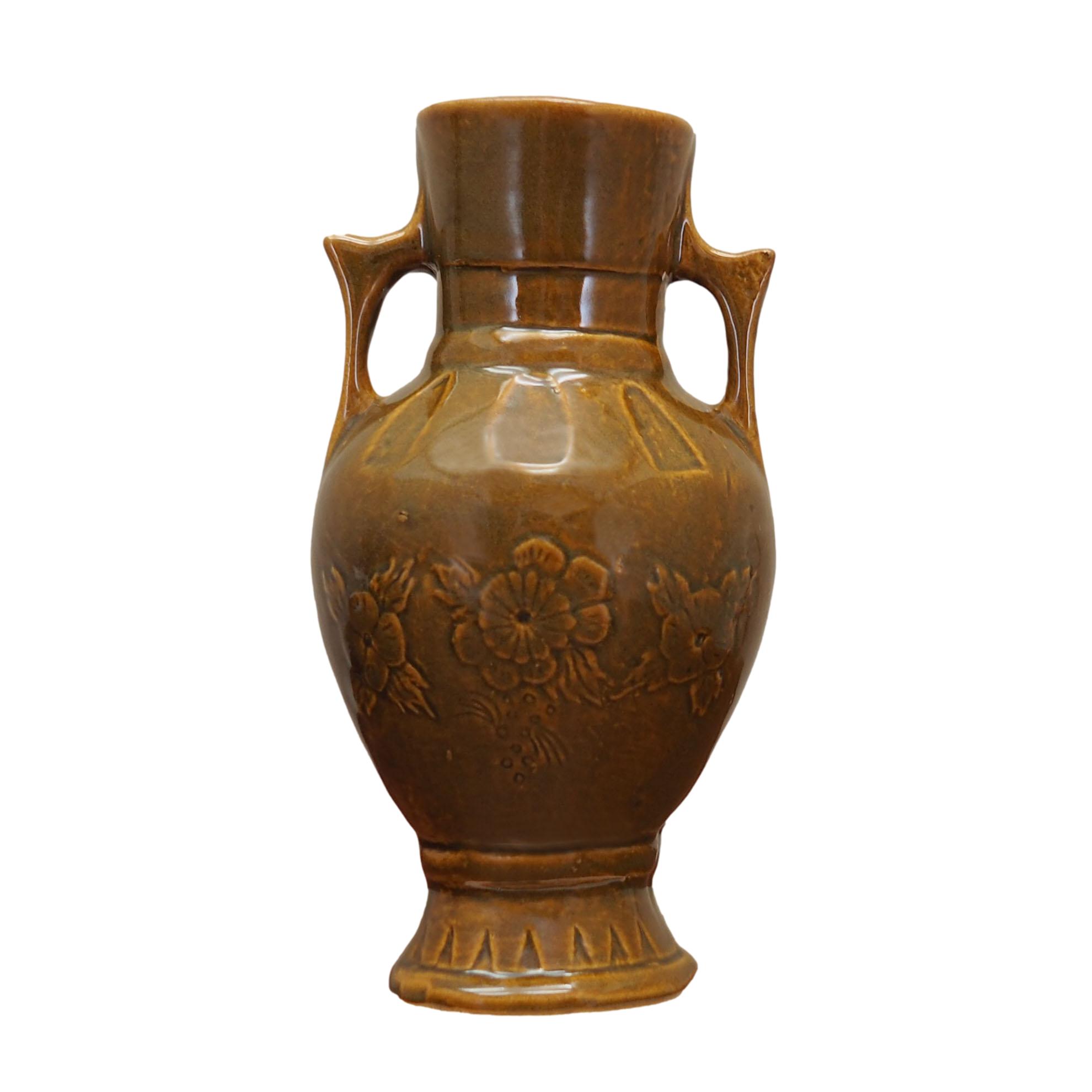 Vintage Vase Ceramic Brown 1960s