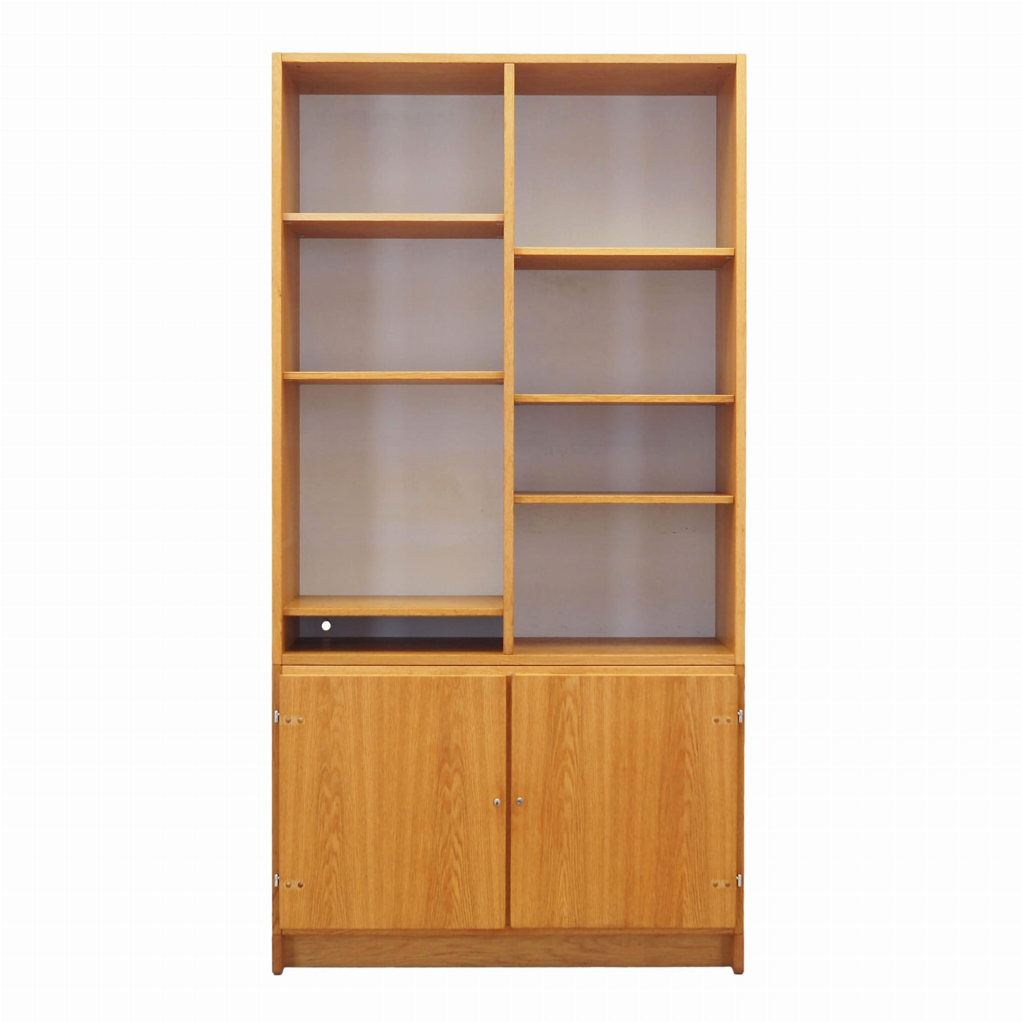 Vintage Bookshelf Ash Wood Brown 1970s