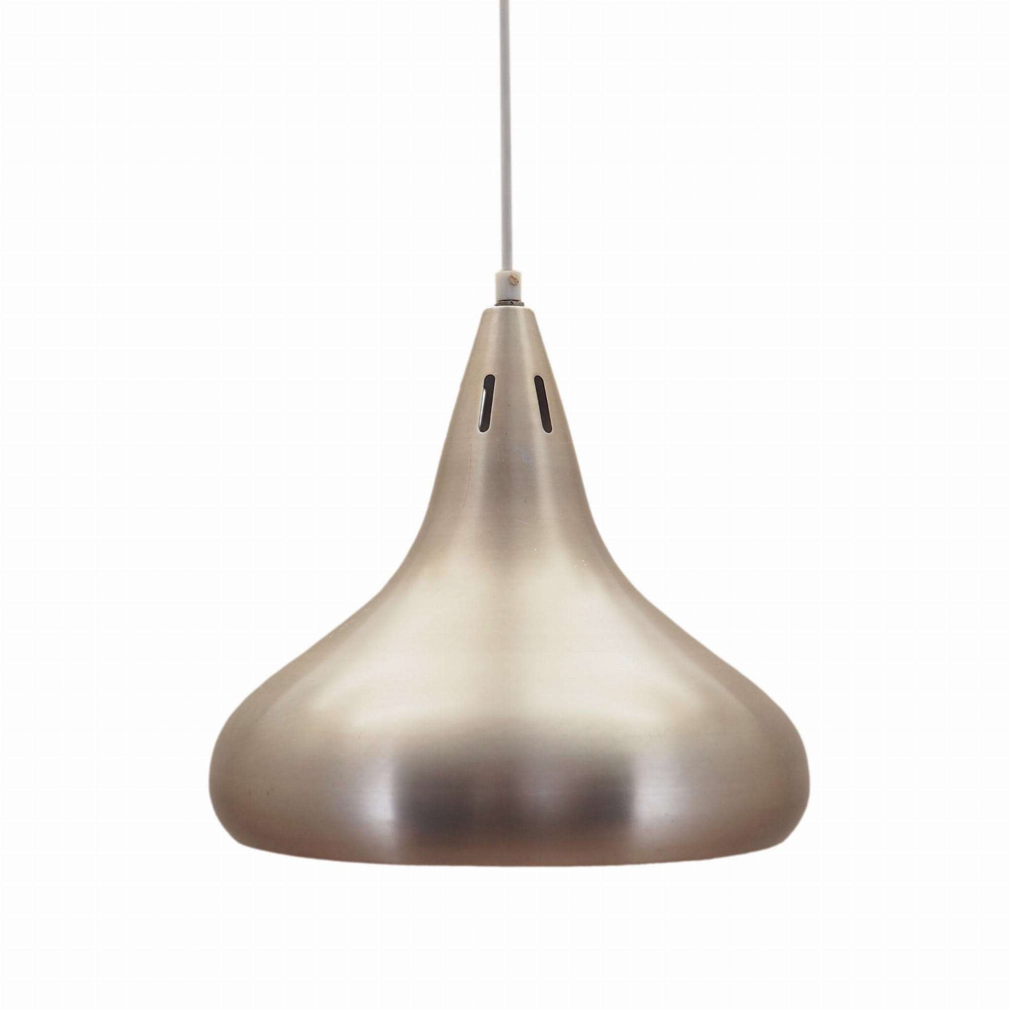 Lampada a sospensione metallo grigio anni '70