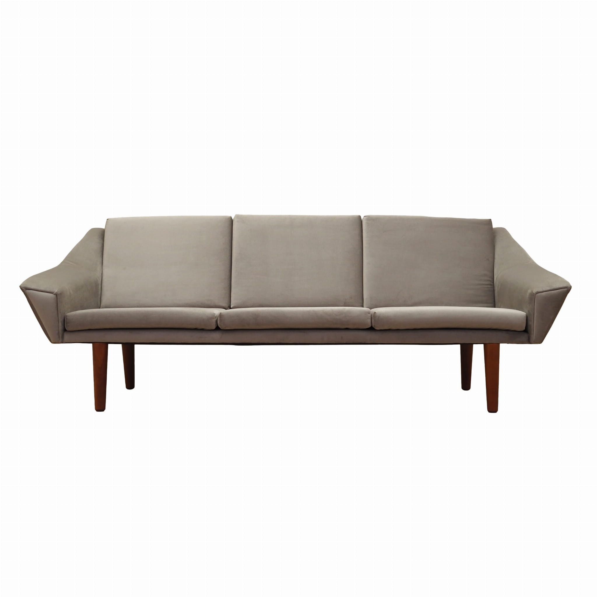 Sofa 3-seater textile gray 1980s