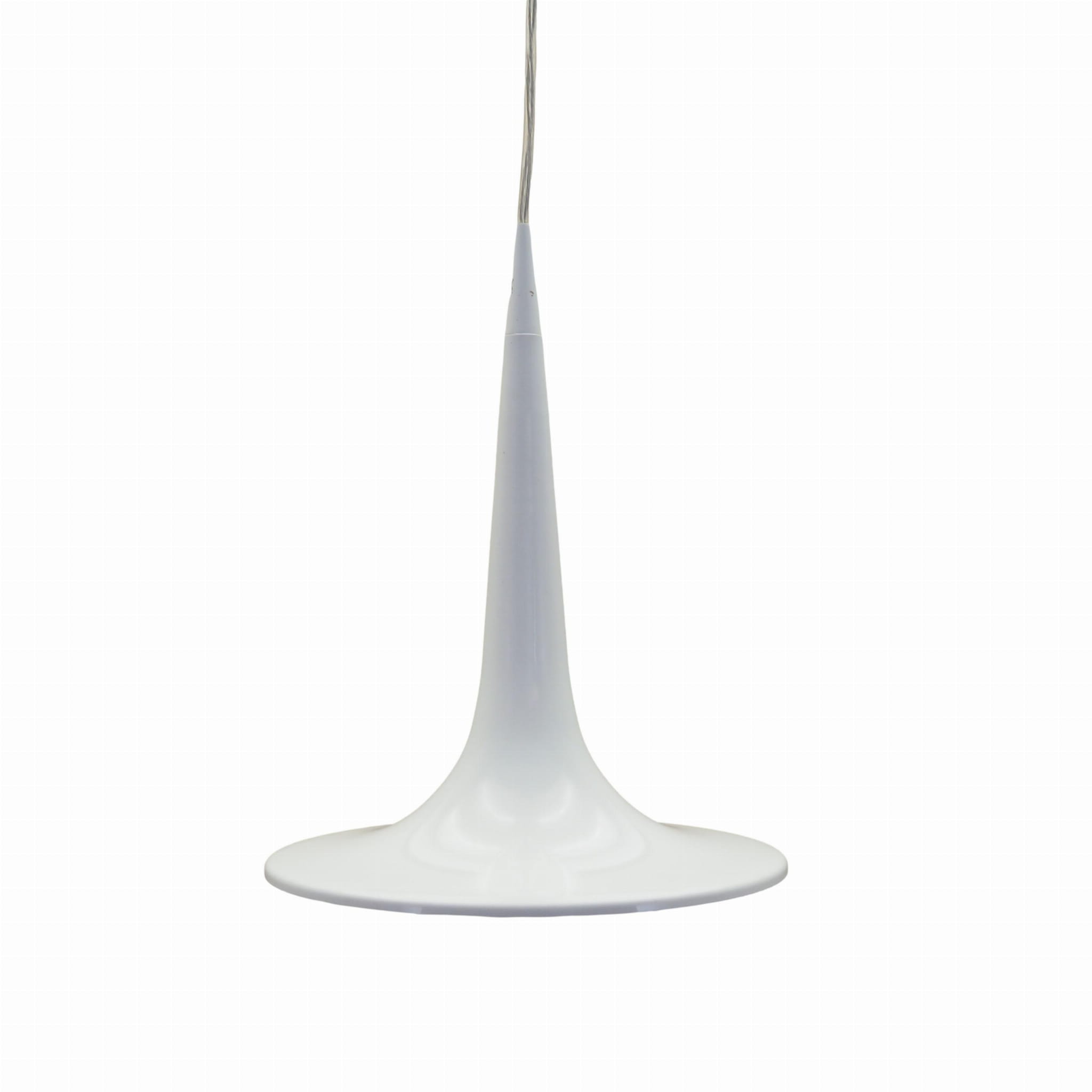 Vintage Pendant Lamp Metal White 1970s