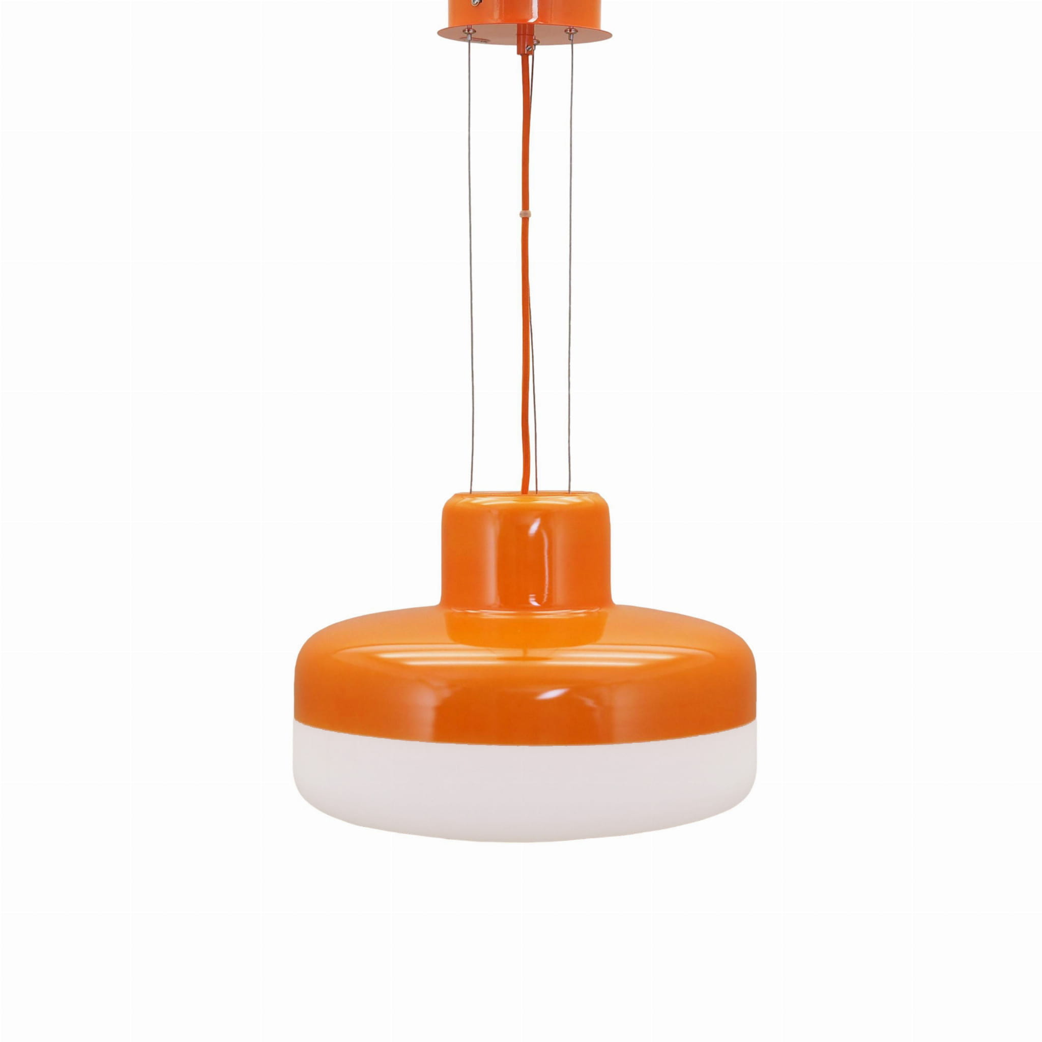 Pendant lamp glass orange 2000s