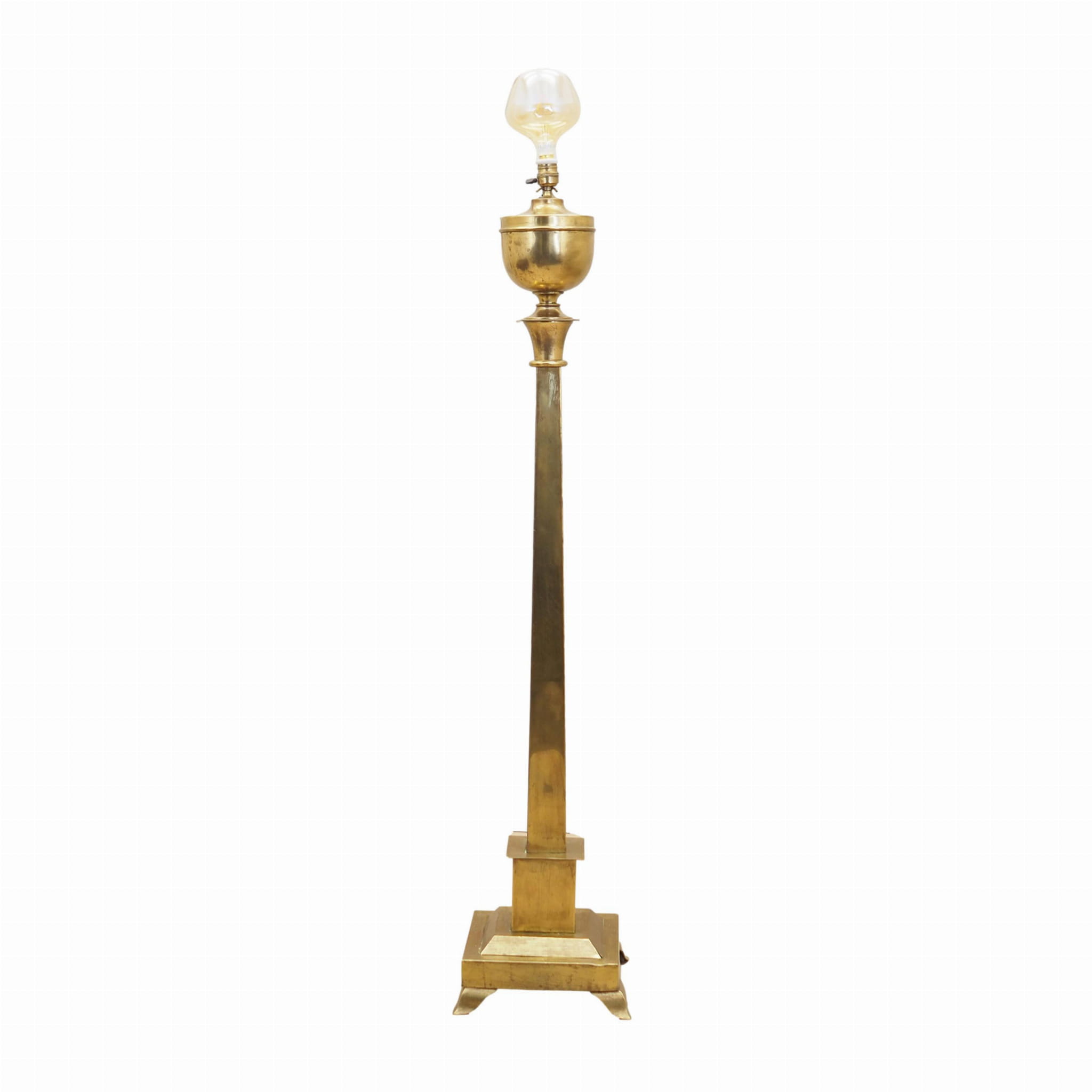 Lampada da terra ottone oro anni '60