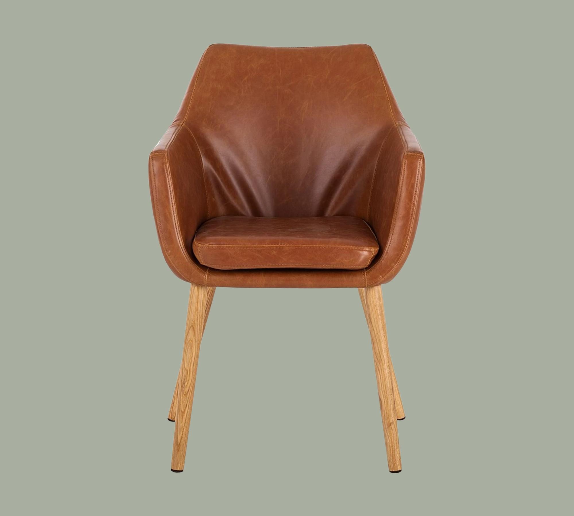 Armchair Vegan Leather Cognac