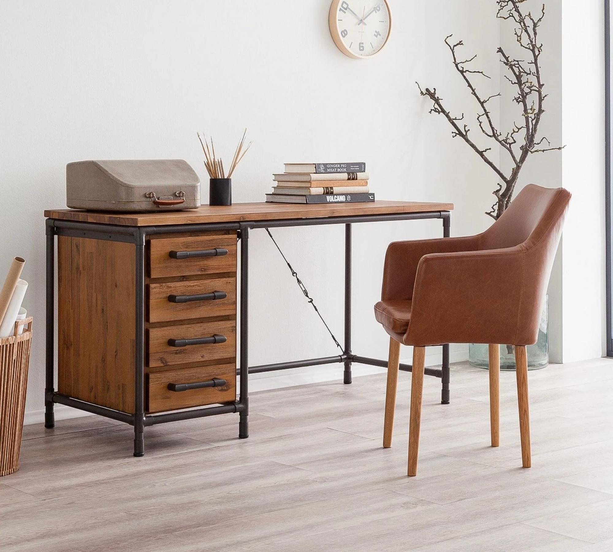 Armlehnstuhl Veganes Leder Cognac