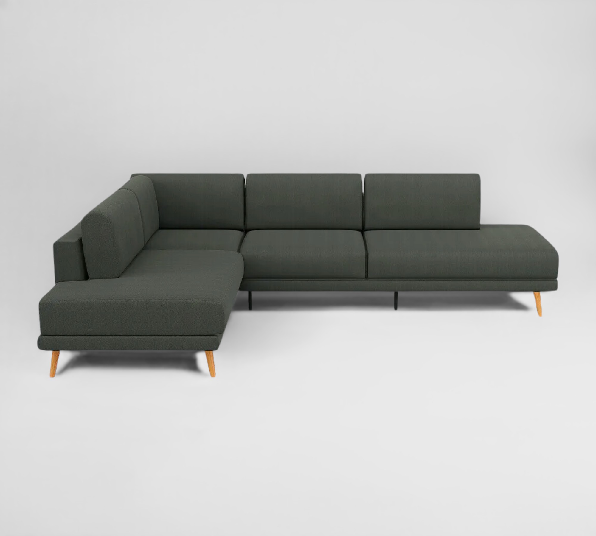 Tyme Sofa Récamiere Links Strukturgewebe Anthrazit
