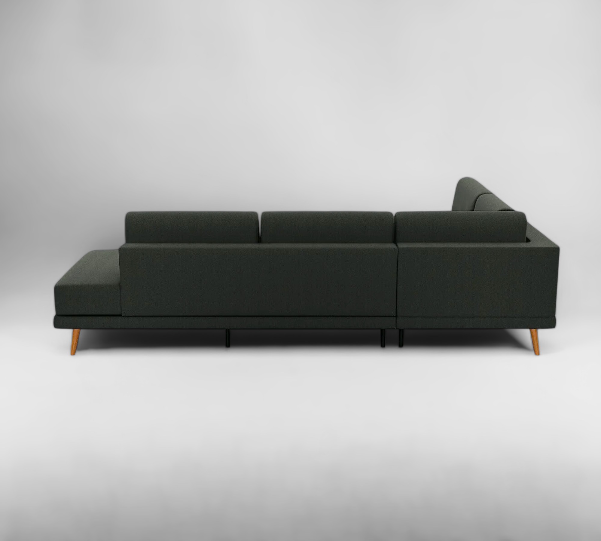 Tyme Sofa Récamiere Links Strukturgewebe Anthrazit