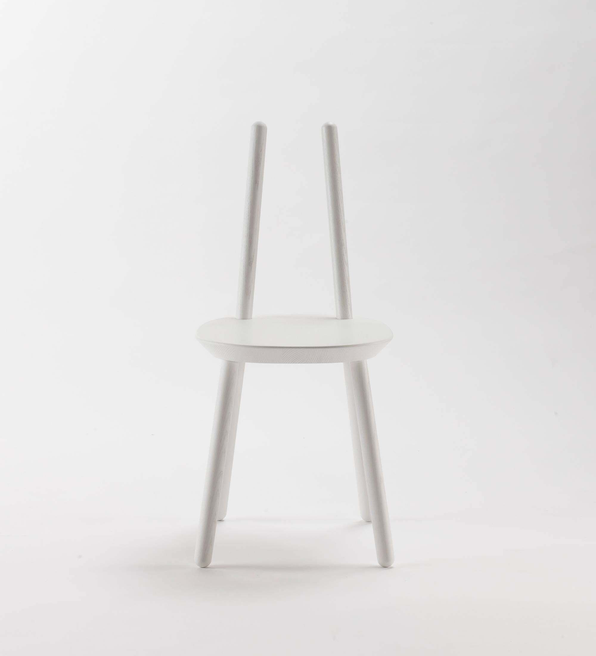 Naive Chair Ash Wood White