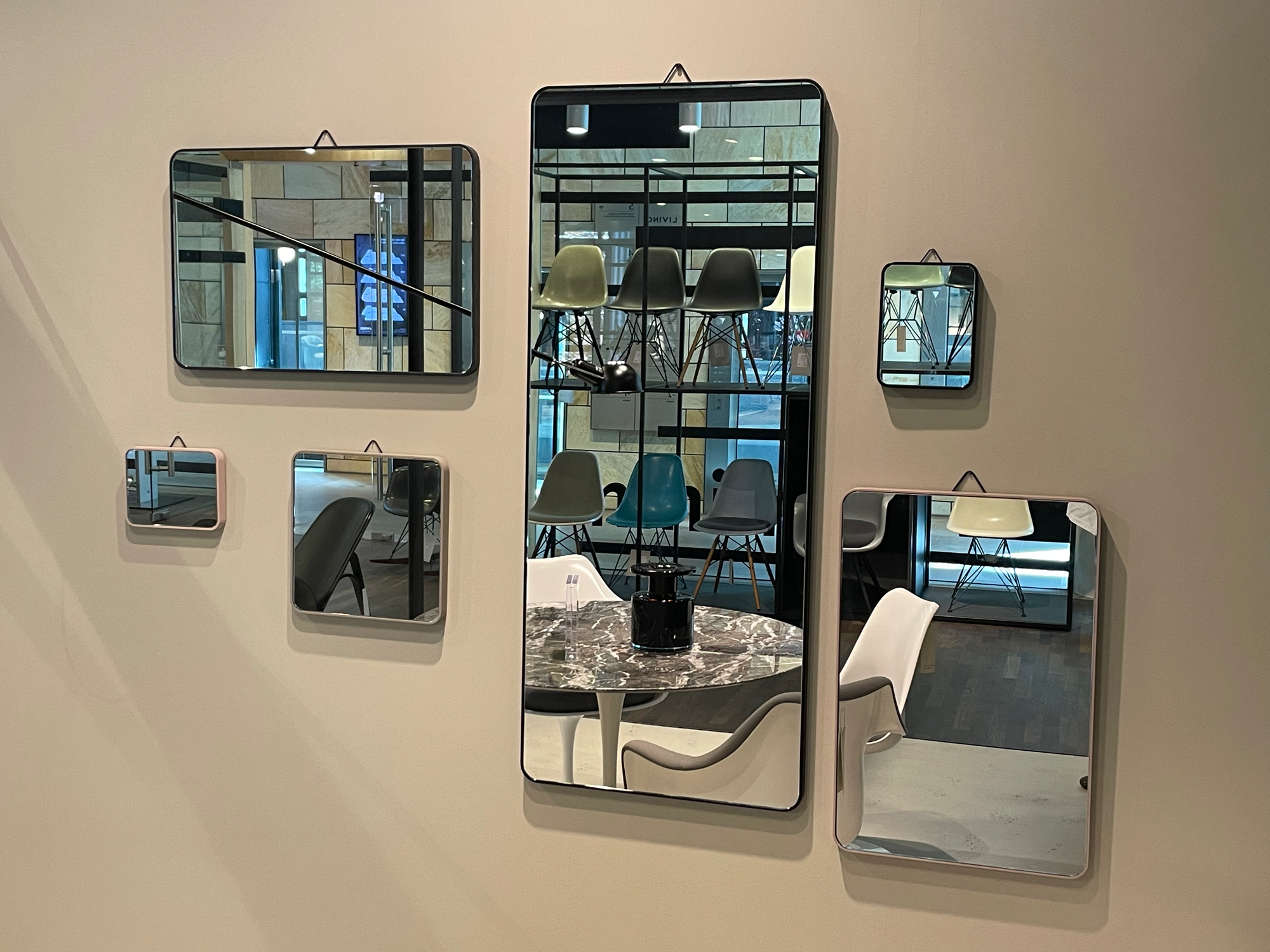 6x Wall mirror Multicolor