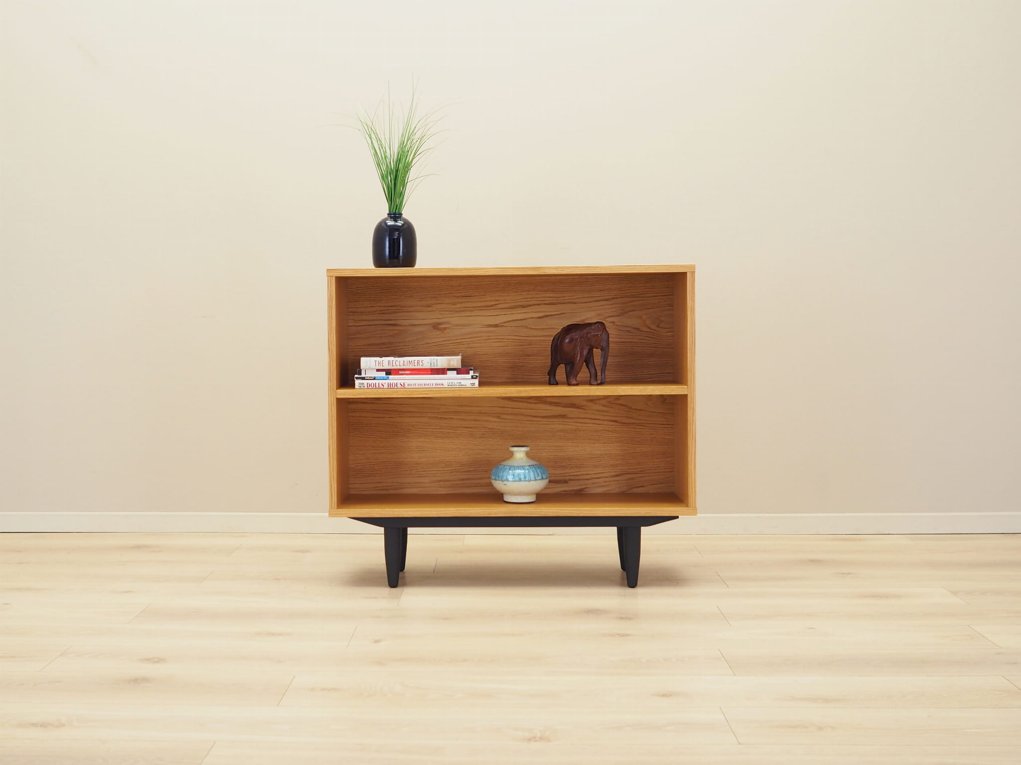 Vintage bookshelf oak brown 1990s