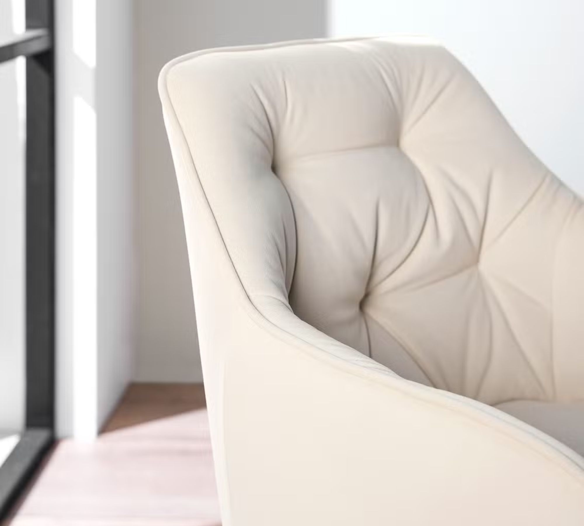 Tilly Armchair Metal Velvet Beige