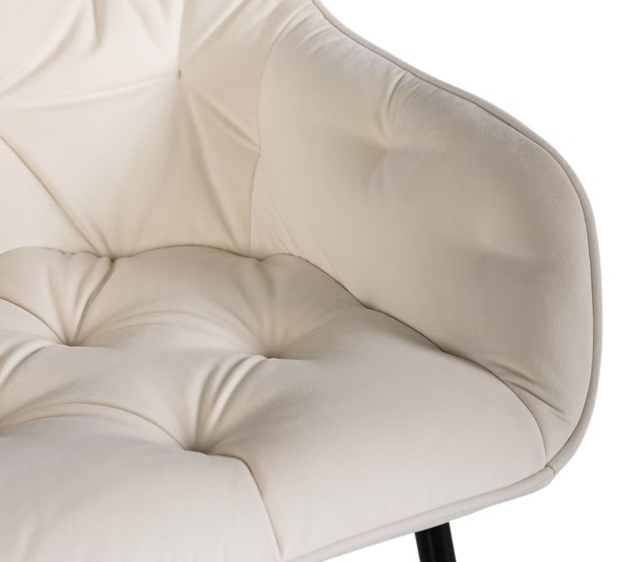 Tilly Armchair Metal Velvet Beige