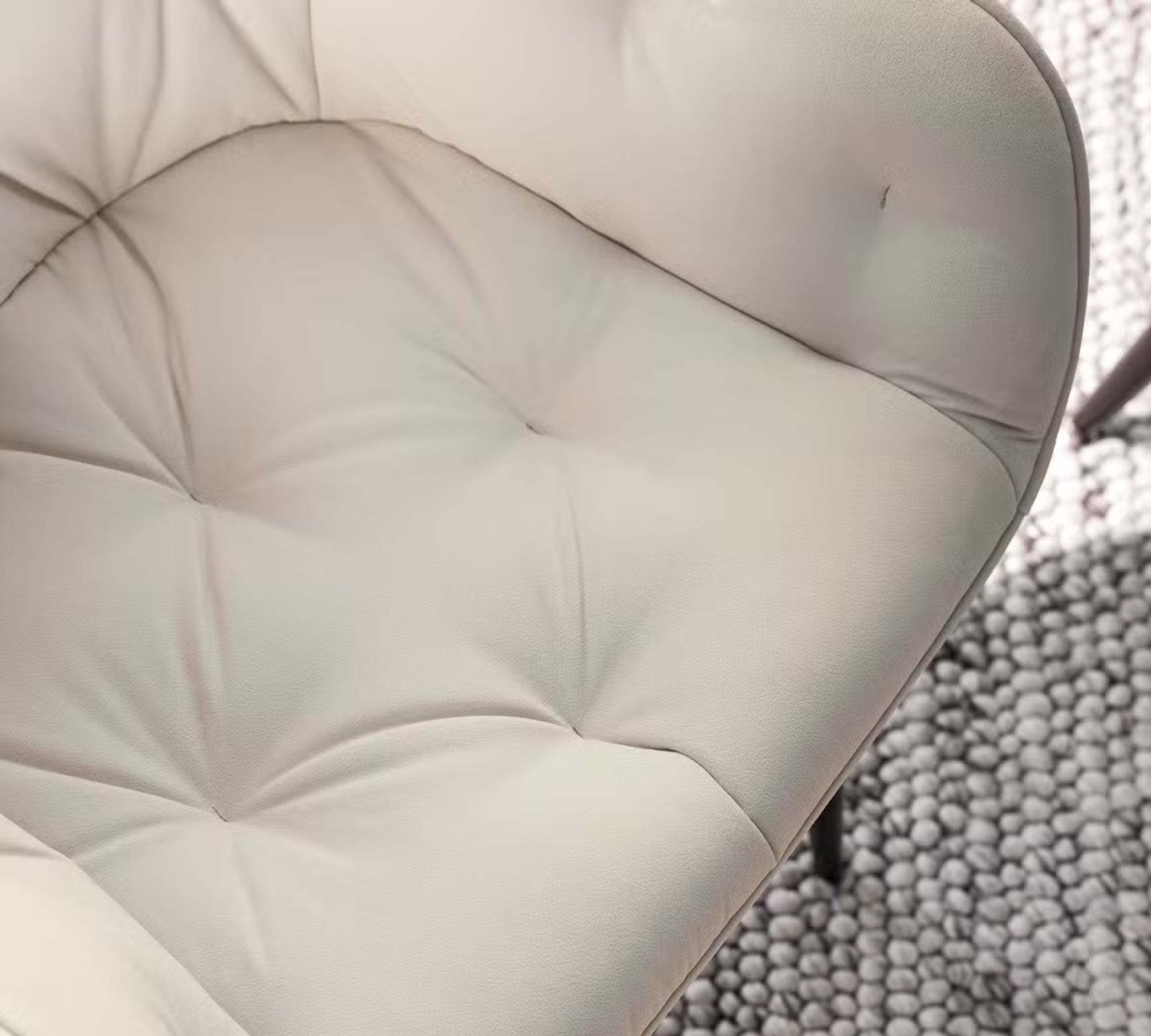 Tilly Armchair Metal Velvet Beige