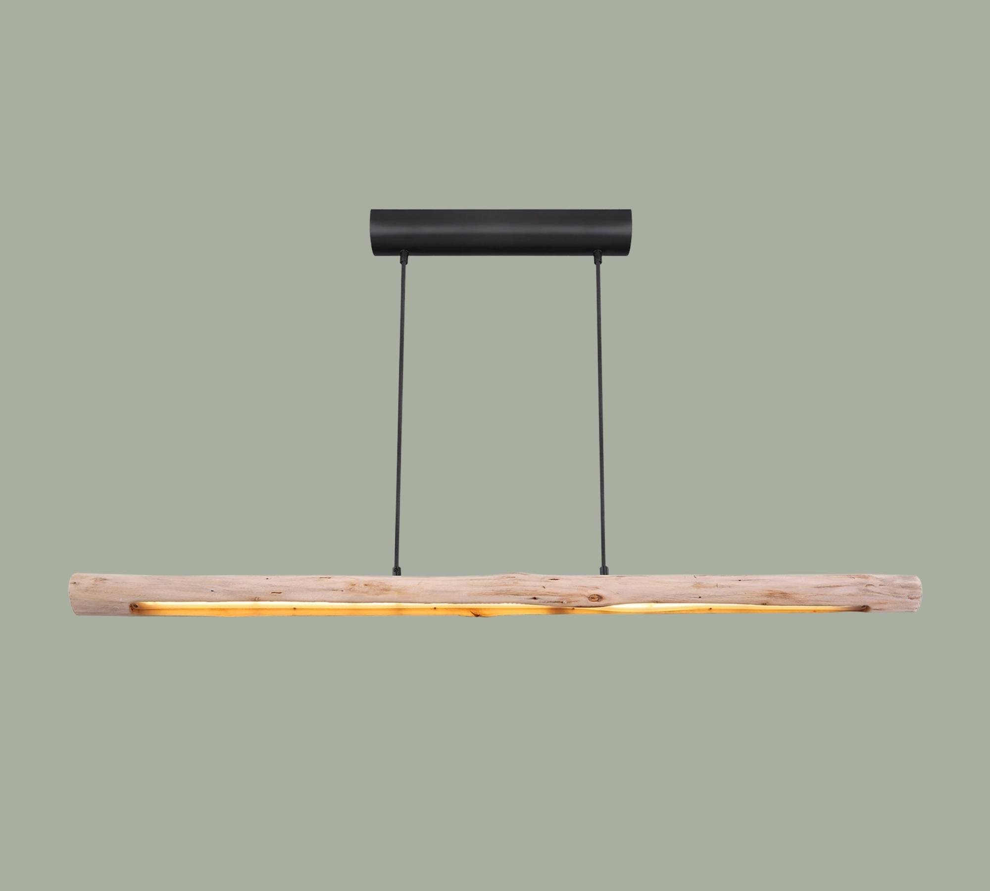 LED-Pendelleuchte Holz geölt