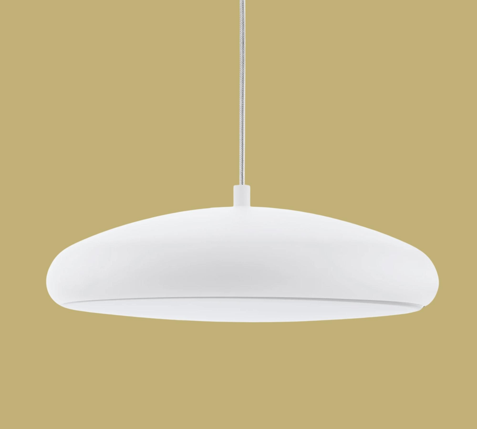 LED pendant lamp semi-circular white