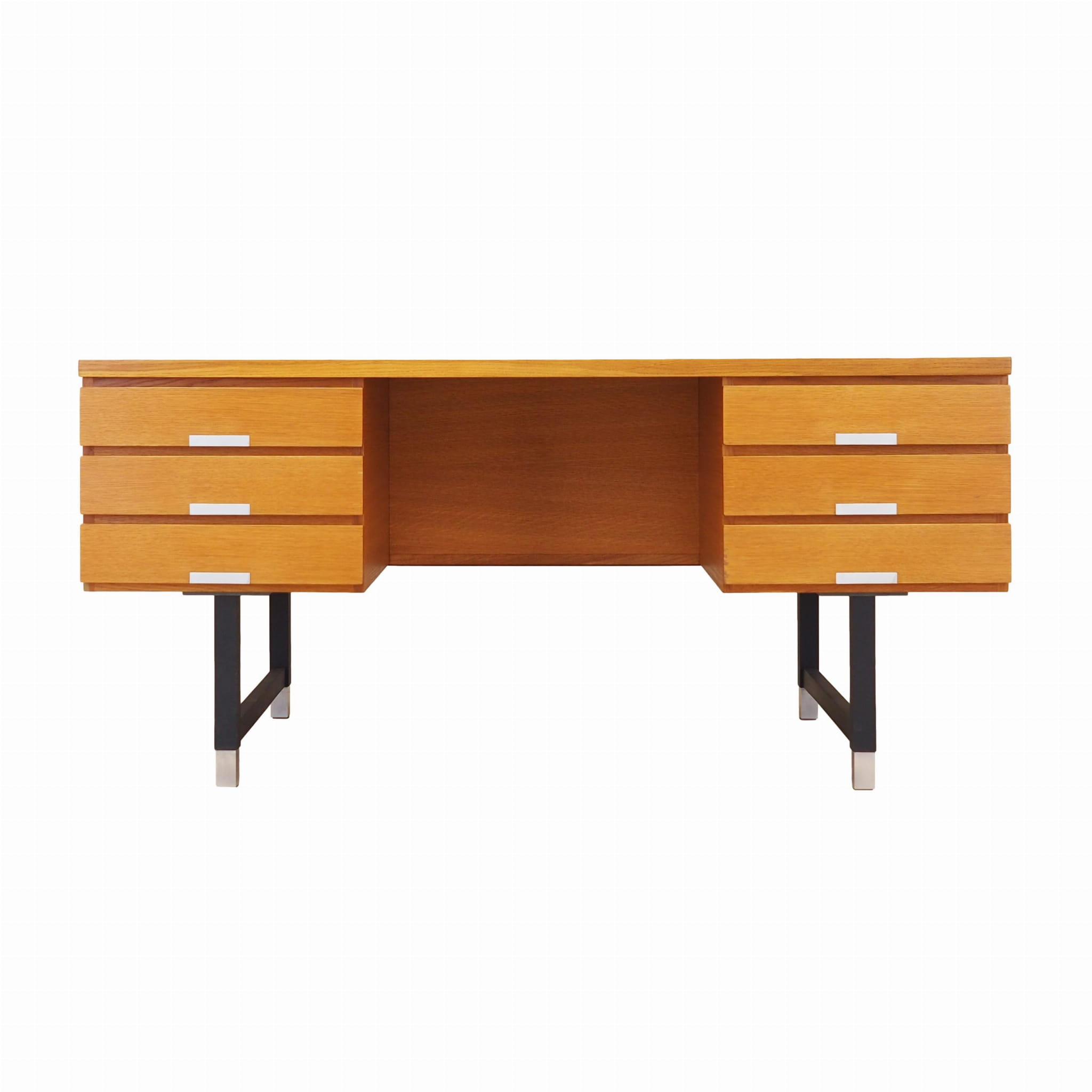 Vintage desk ash wood 1970s