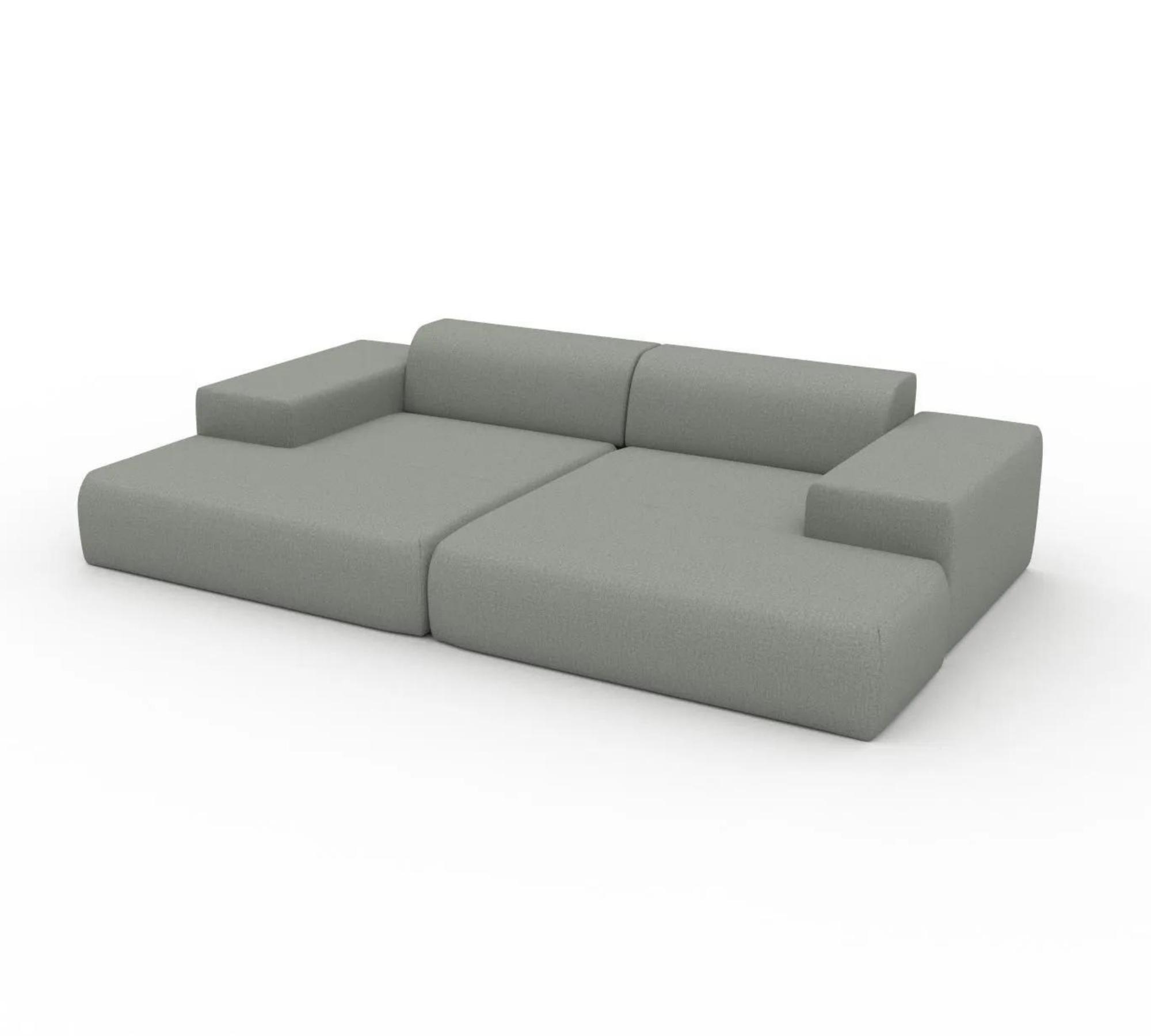 Pyllow 3-Sitzer Sofa Feingewebe Schiefergrau